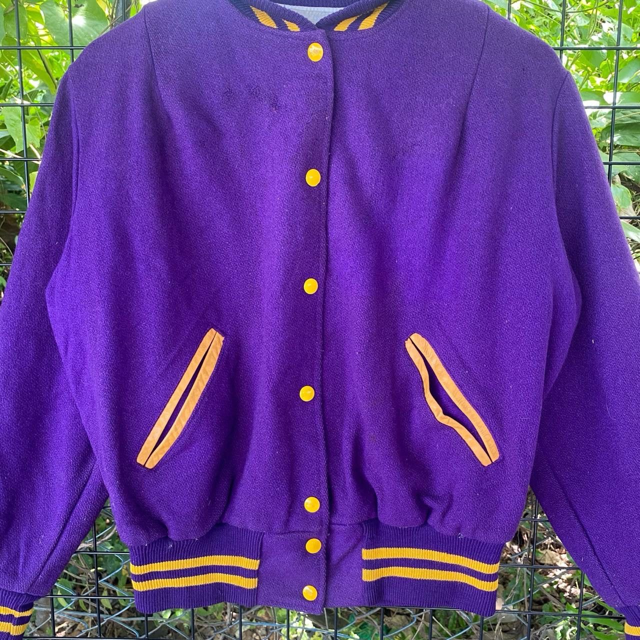 Holloway Vintage Holloway Purple Varsity Jacket Size L / US 10 / IT 46 - 3 Thumbnail
