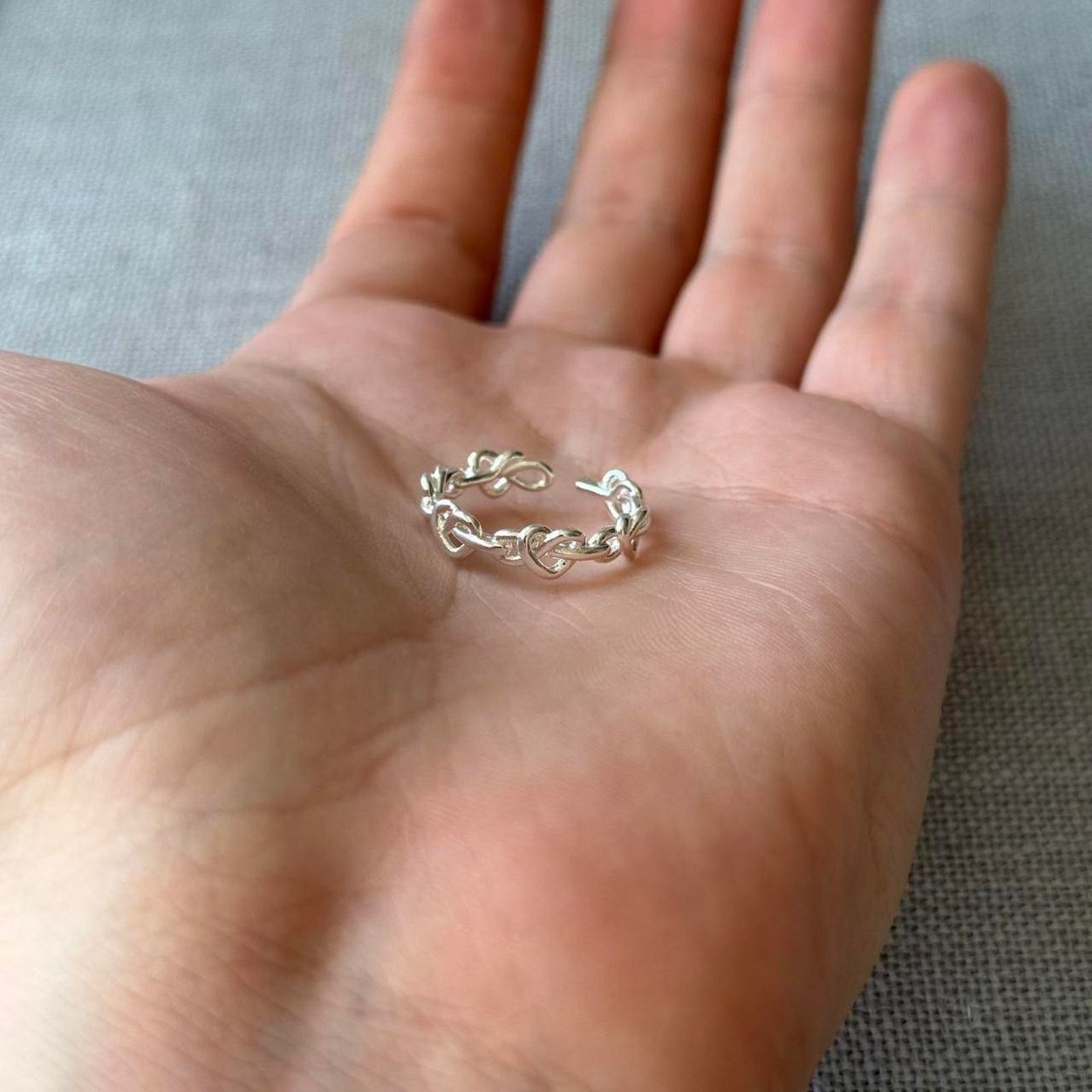 Other Silver heart barbed wire Size 40 - 4 Thumbnail