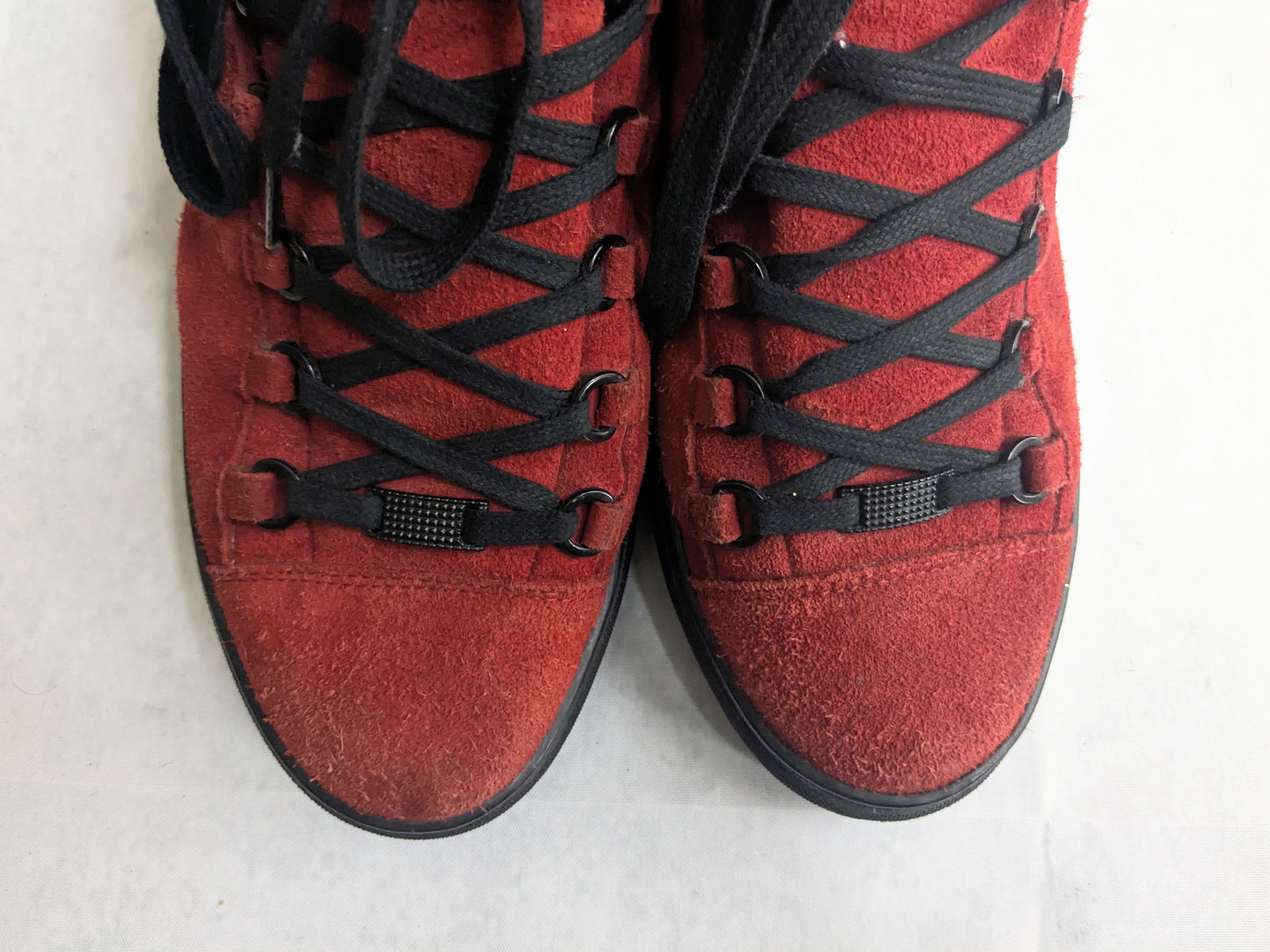 Balenciaga Balenciaga Arena Red Suede 10 High Tops Black Size US 10 / EU 43 - 5 Thumbnail