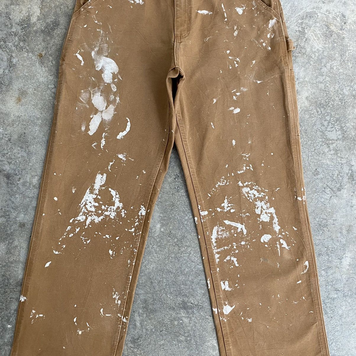 Carhartt Vintage Carhartt Faded Tan Splatter Painter Pants Size US 32 / EU 48 - 9 Thumbnail