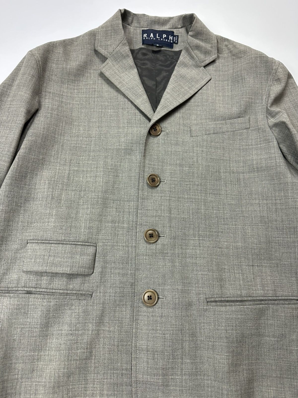 Polo Ralph Lauren Polo Ralph Lauren Wool Blazer Men’s Gray Made In Italy Size 46R - 9 Thumbnail