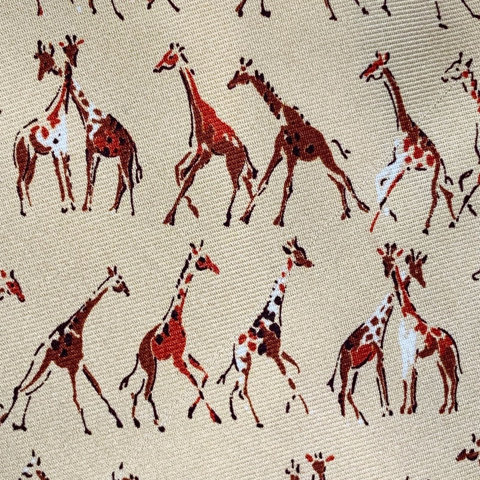 Ermenegildo Zegna ERMENEGILDO ZEGNA Yellow Red Orange Giraffe Silk Twill Tie Size ONE SIZE - 2 Thumbnail