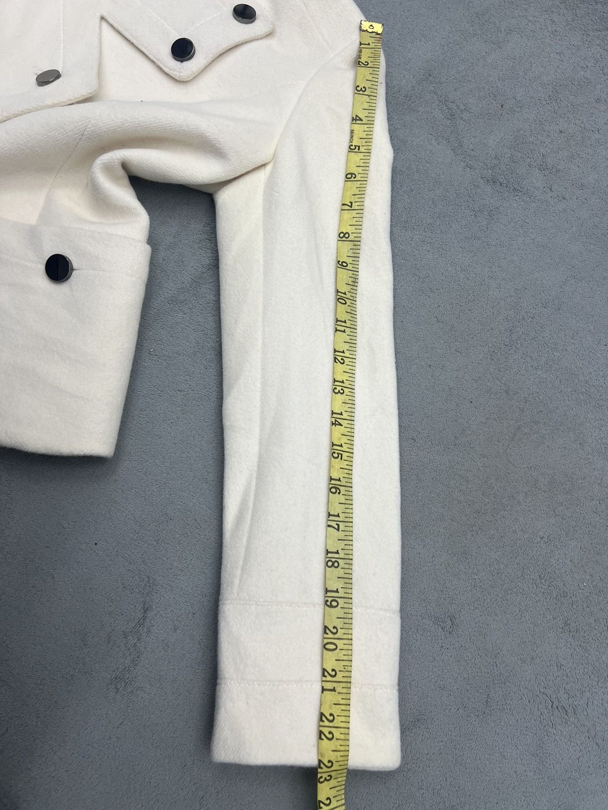 Karl Lagerfeld KARL LAGERFELD ASYMMETRICAL BUTTON WOOL JACKET Size S / US 4 / IT 40 - 14 Thumbnail
