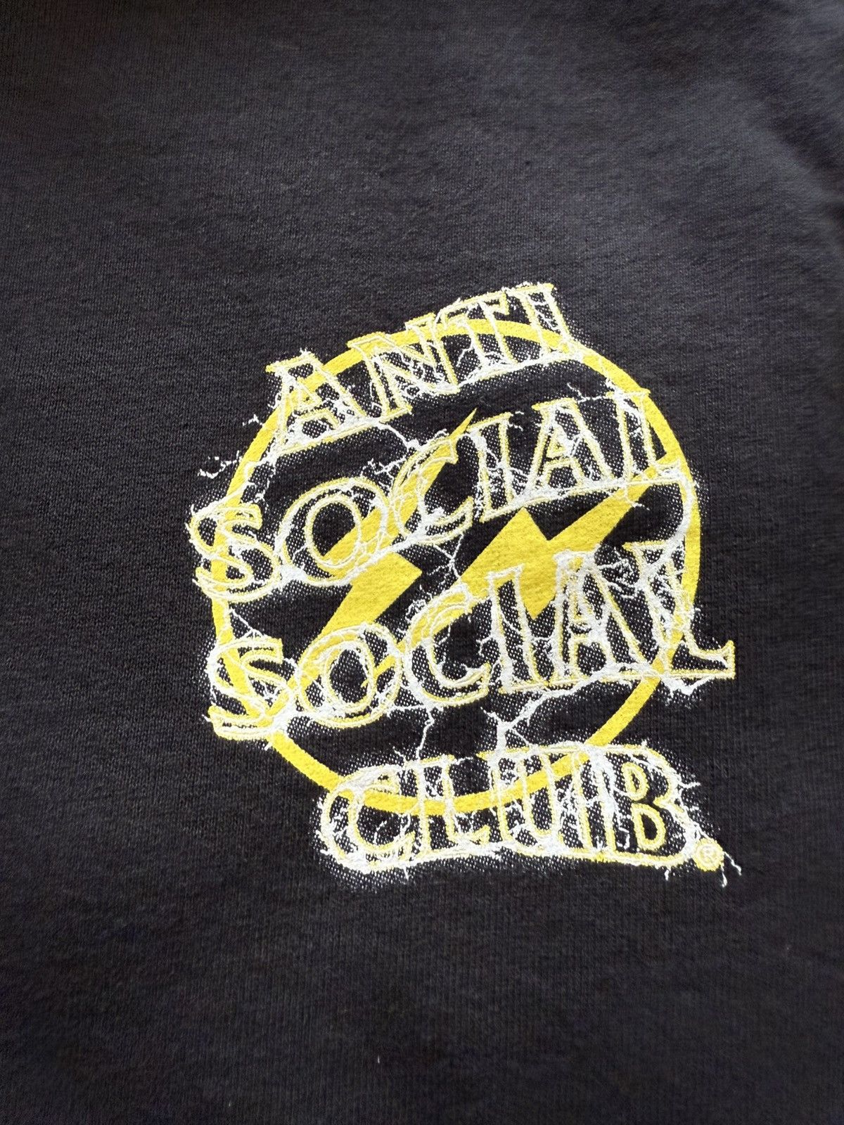 Anti Social Social Club × Fragment Design ASSC x Fragment Design Lightnin Logo Hoodie Black/Yellow - L Size US L / EU 52-54 / 3 - 2 Thumbnail