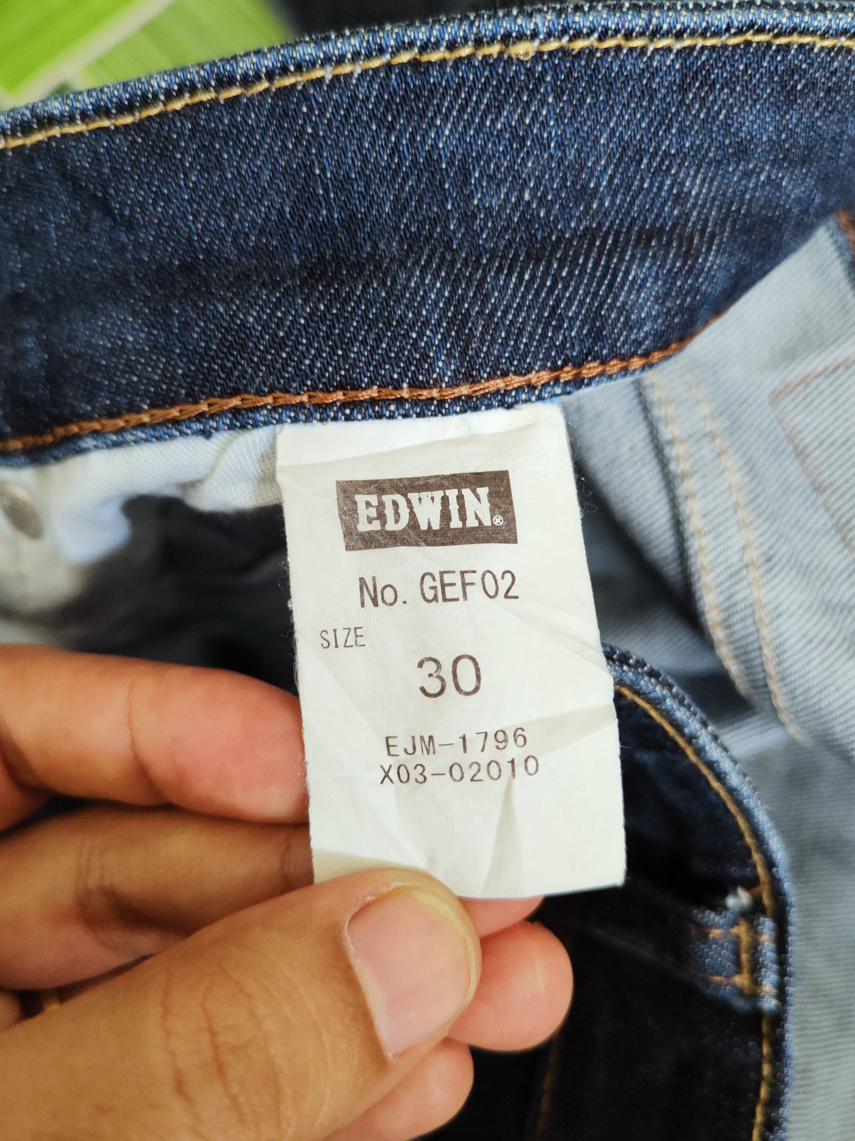 Edwin Edwin Dark Blue Distressed Ripped Jeans#S2695 Size US 31 - 15 Thumbnail