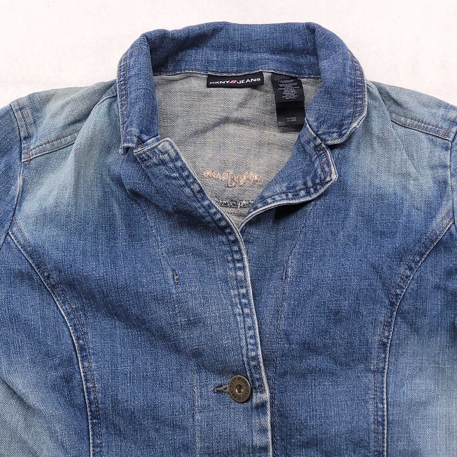 DKNY DKNY Jeans Denim Long Sleeve Jacket Womens Size Small S Blue Size S / US 4 / IT 40 - 1 Thumbnail