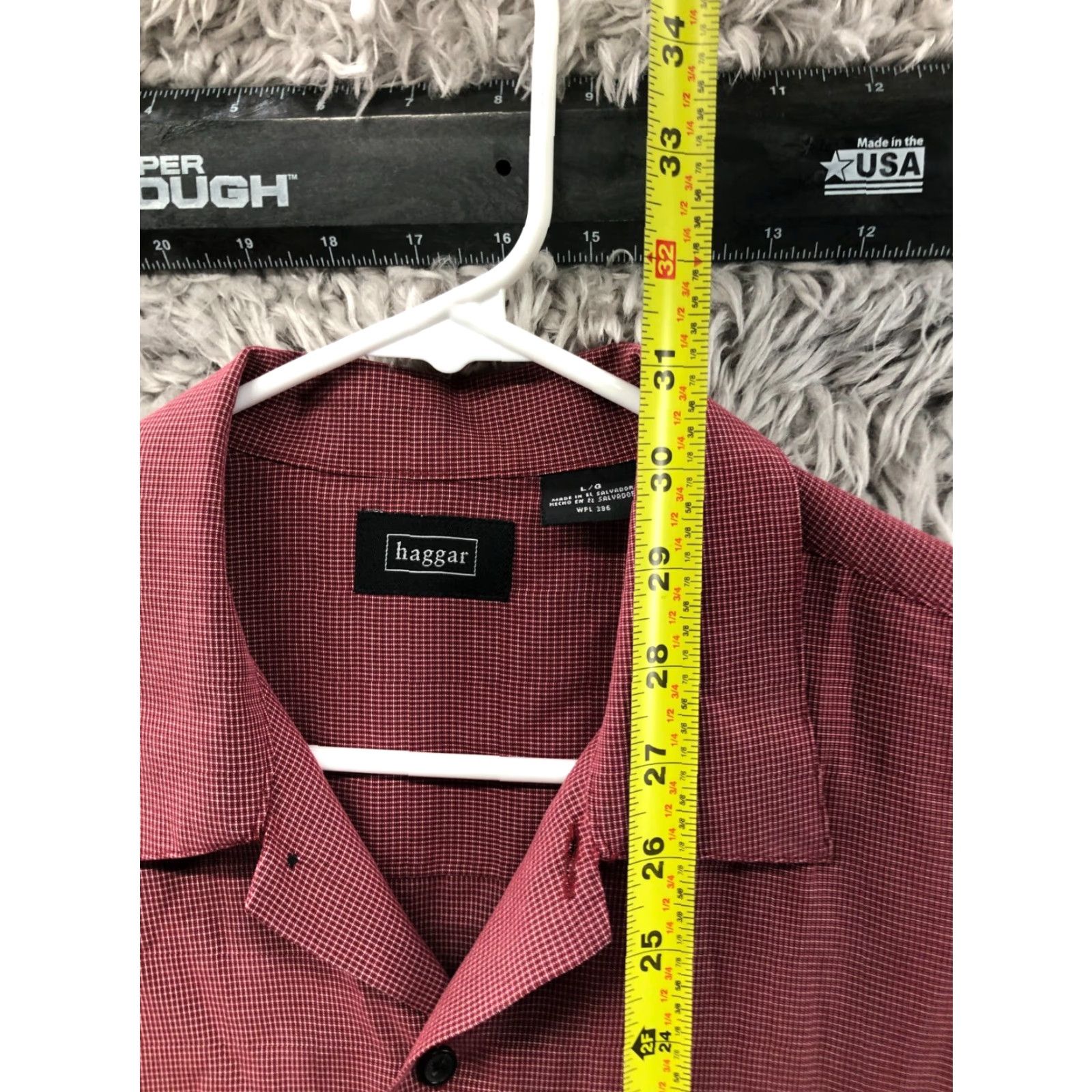 Haggar Haggar Shirt Size L Mens Short Sleeve Spread Collar Red Plaid Size US L / EU 52-54 / 3 - 3 Thumbnail