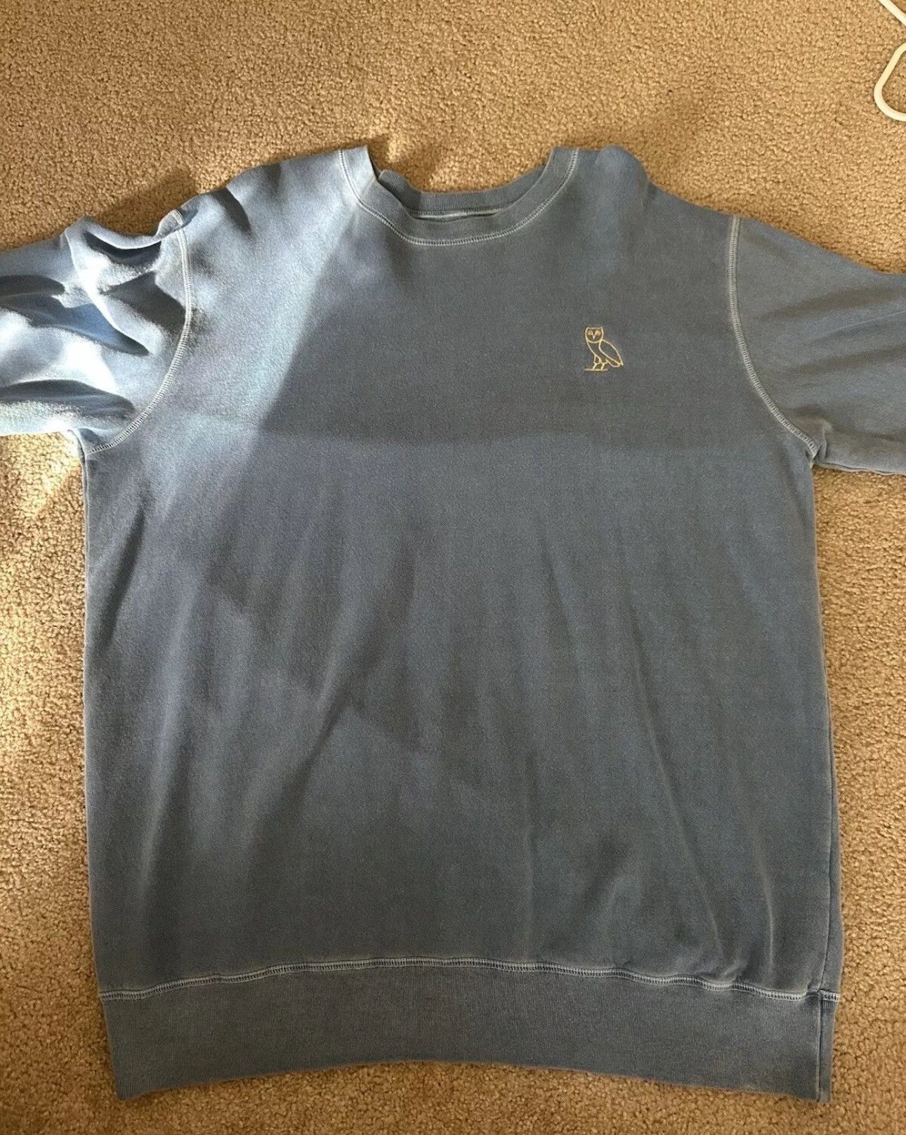 October's Very Own OCTOBERS VERY OWN OVO DISTRESSED OWL CREWNECK LIGHT BLUE Size US XXL / EU 58 / 5 - 1 Thumbnail