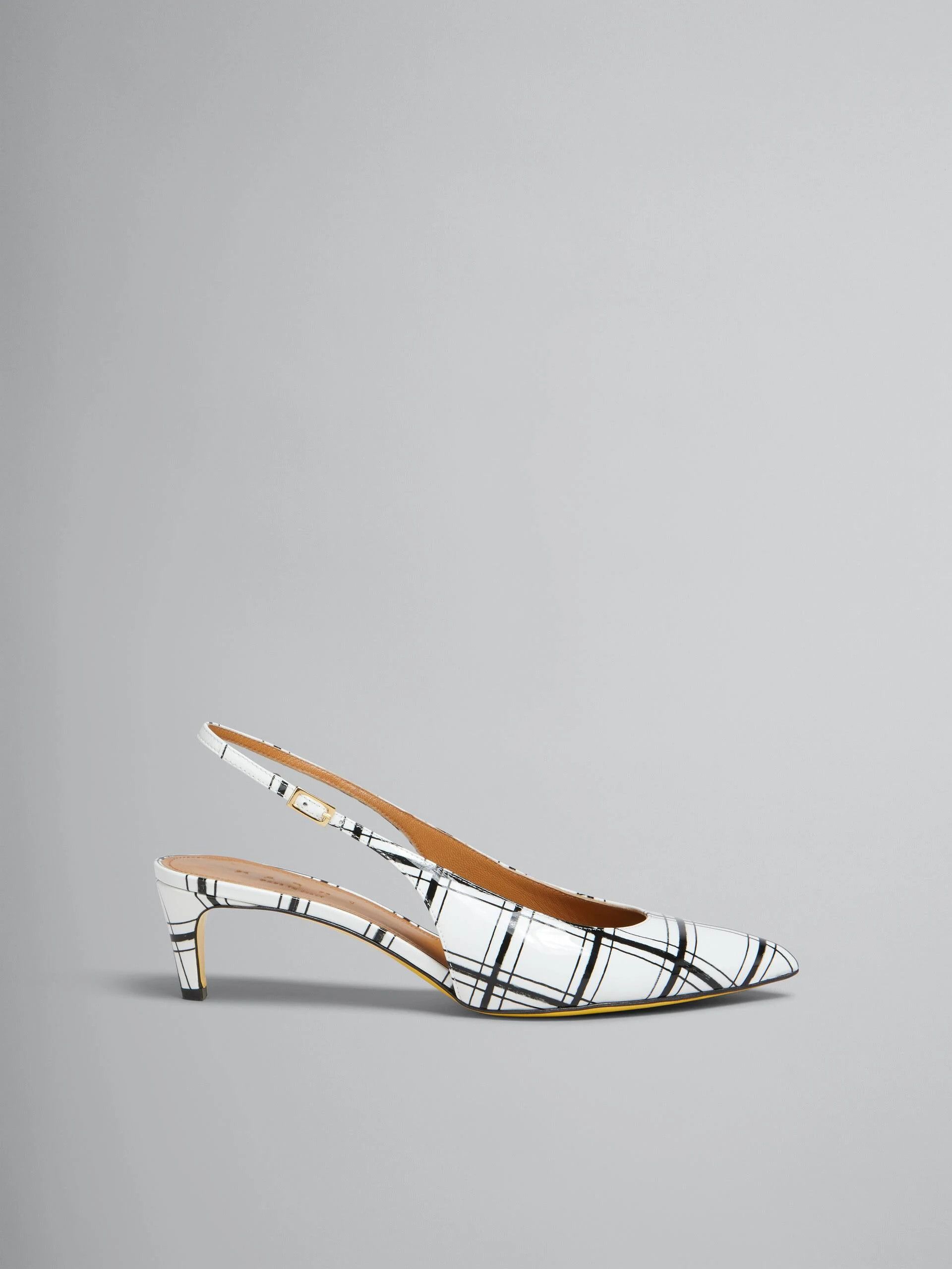 Marni o1w1db10824 Sling Back Pumps in Black White Size US 6 / IT 36 - 1 Thumbnail