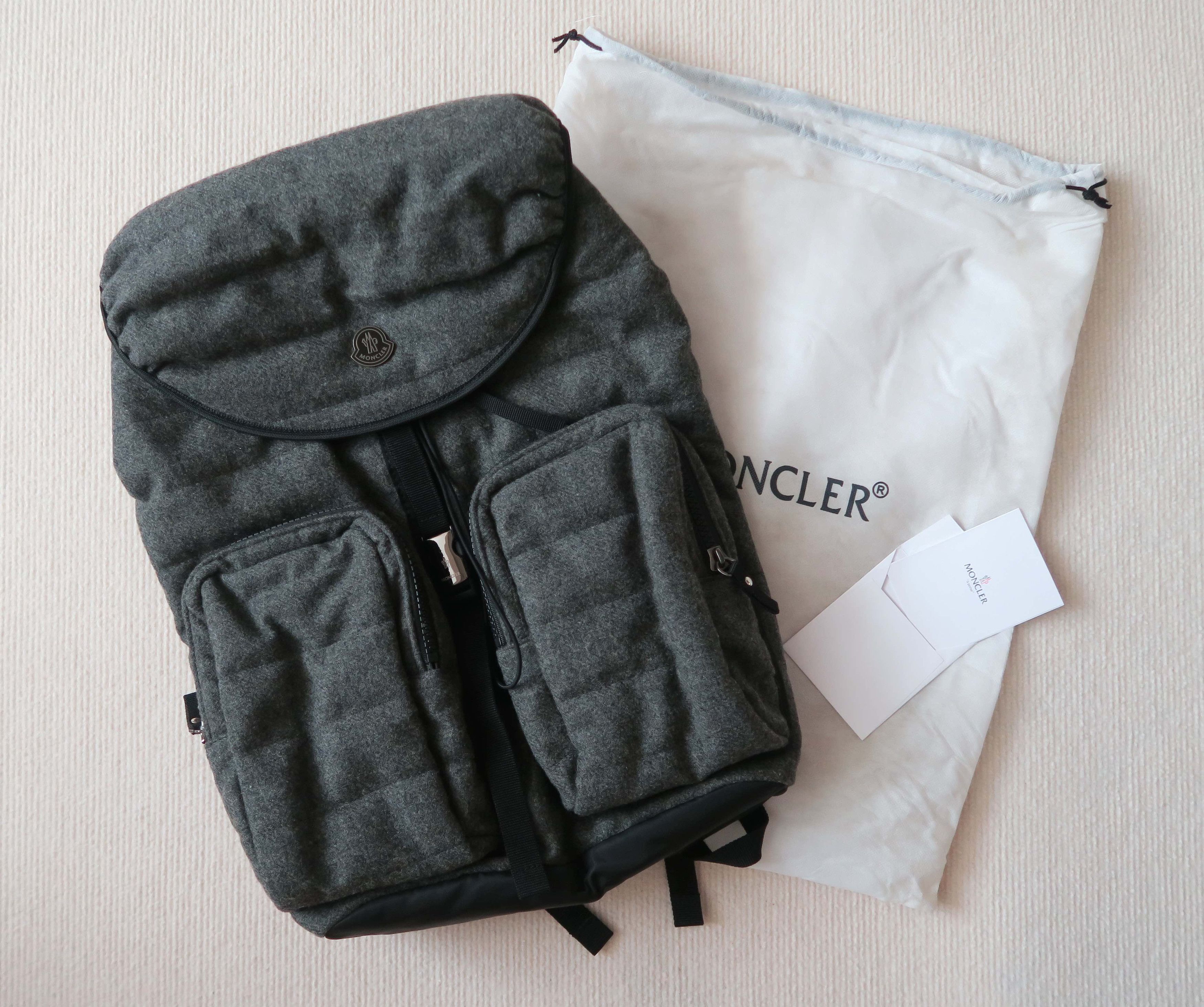 Moncler Moncler Italy Grey Wool Unisex Backpack Size ONE SIZE - 2 Thumbnail
