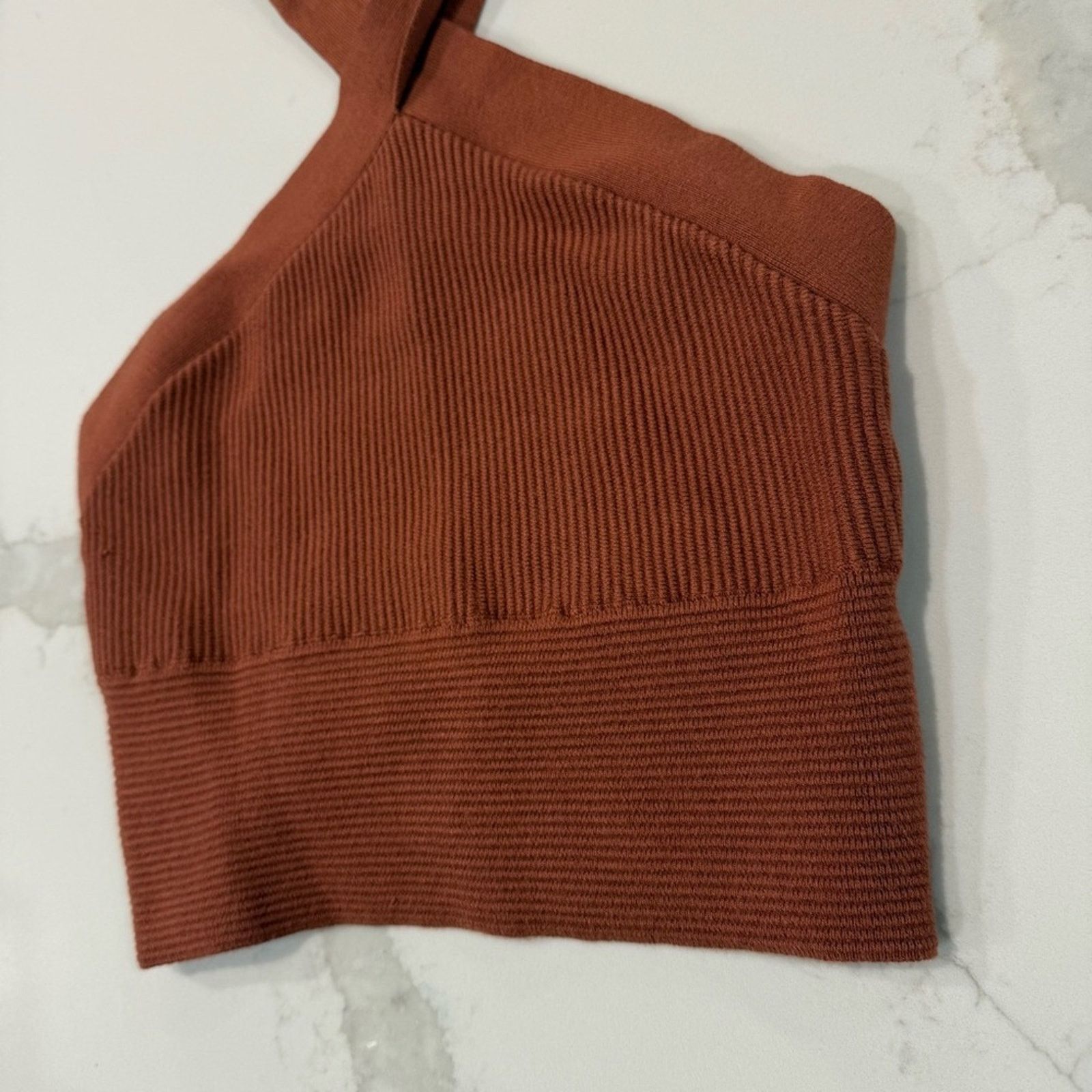 Abercrombie & Fitch Abercrombie & Fitch Ottoman Ribbed Twist Crop Top Womens M Size M / US 6-8 / IT 42-44 - 4 Thumbnail