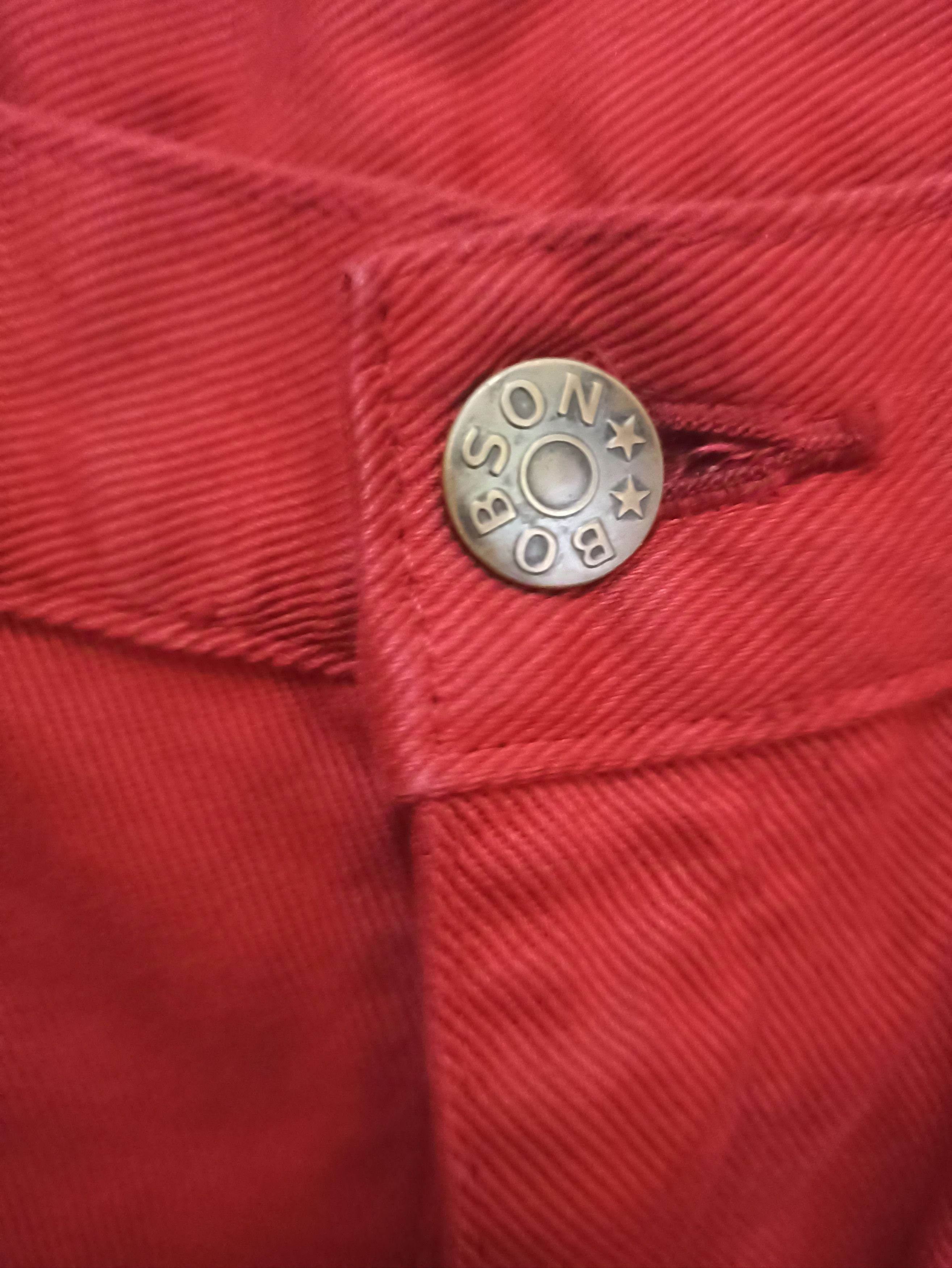 Beauty Beast Vtg 80s Vintage Bobson jeans size 32" red colour Size US 32 / EU 48 - 7 Thumbnail