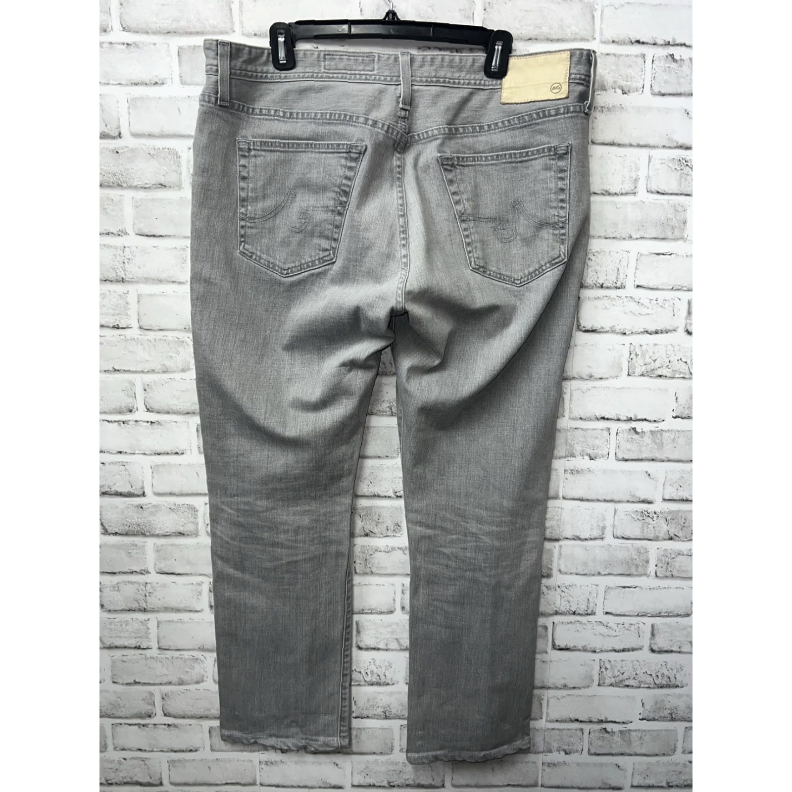 Vintage Adriano Goldschmied Jeans Men 38x30 Gray Straight AG Mens Jeans Size US 38 / EU 54 - 4 Thumbnail