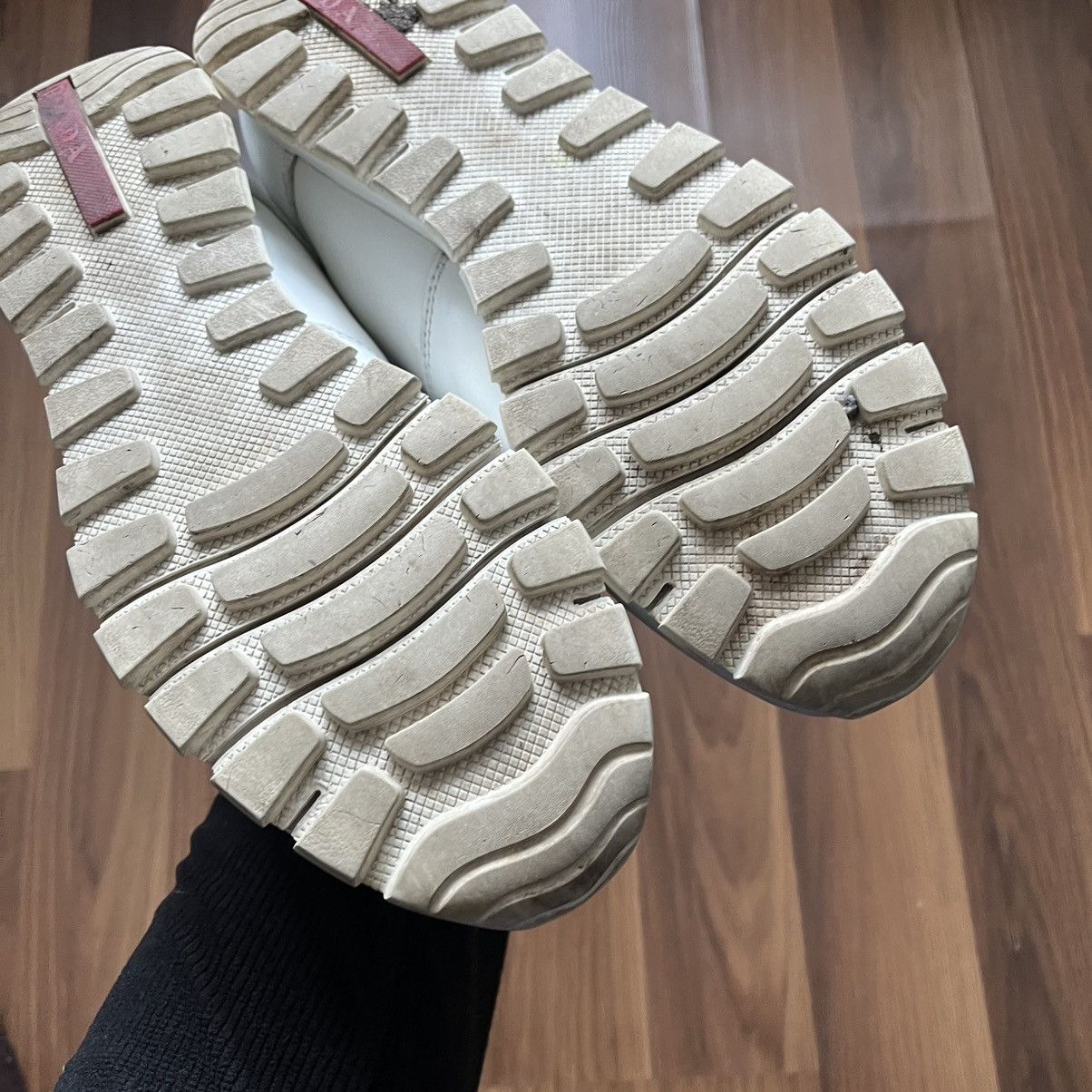 Prada Prada low-top sneakers white sneakers red label Size US 9 / EU 42 - 9 Thumbnail