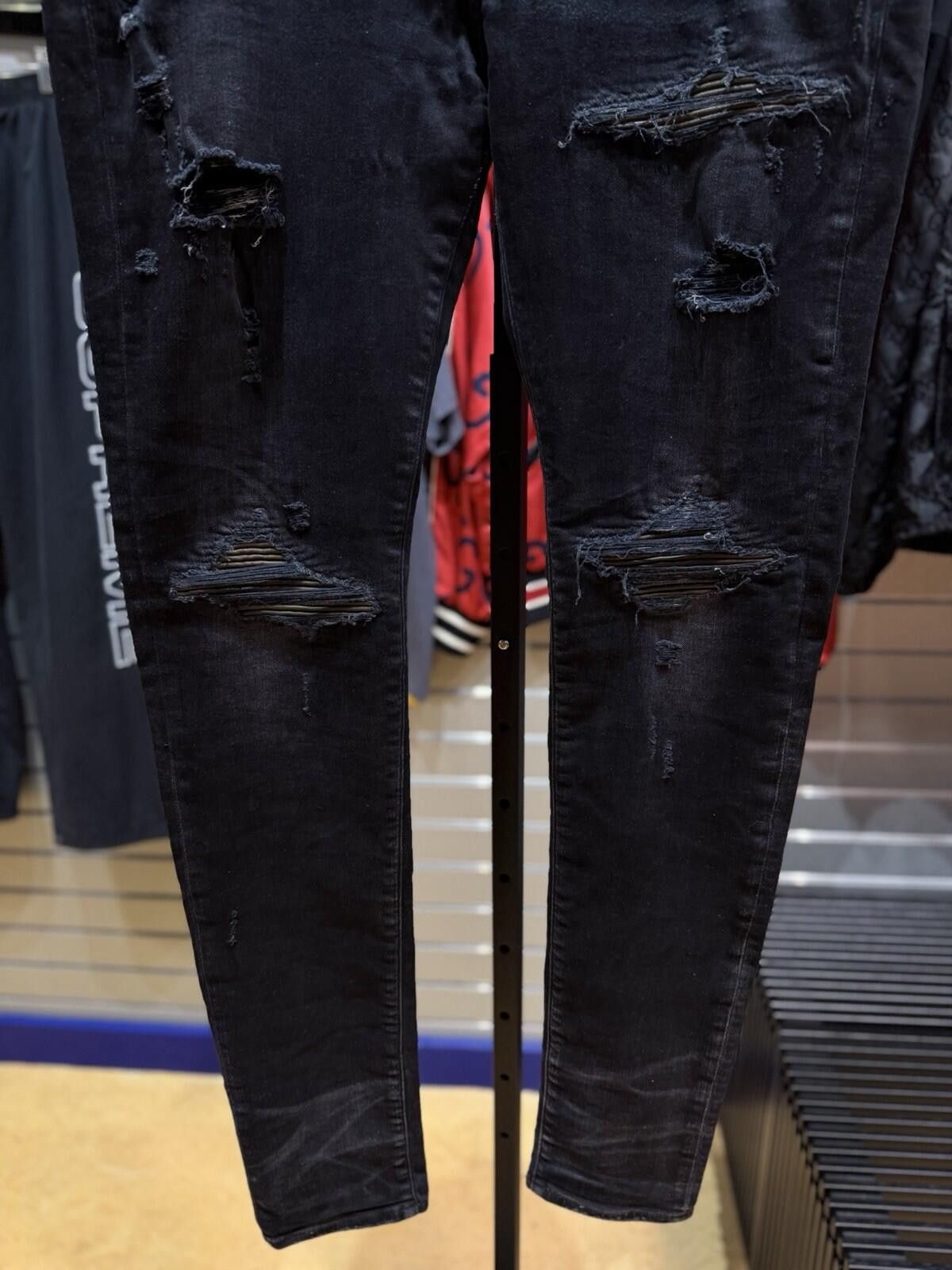 Amiri Size 36 - Amiri Black Camo Logo Jeans 100% Authentic Quick Size US 36 / EU 52 - 5 Thumbnail