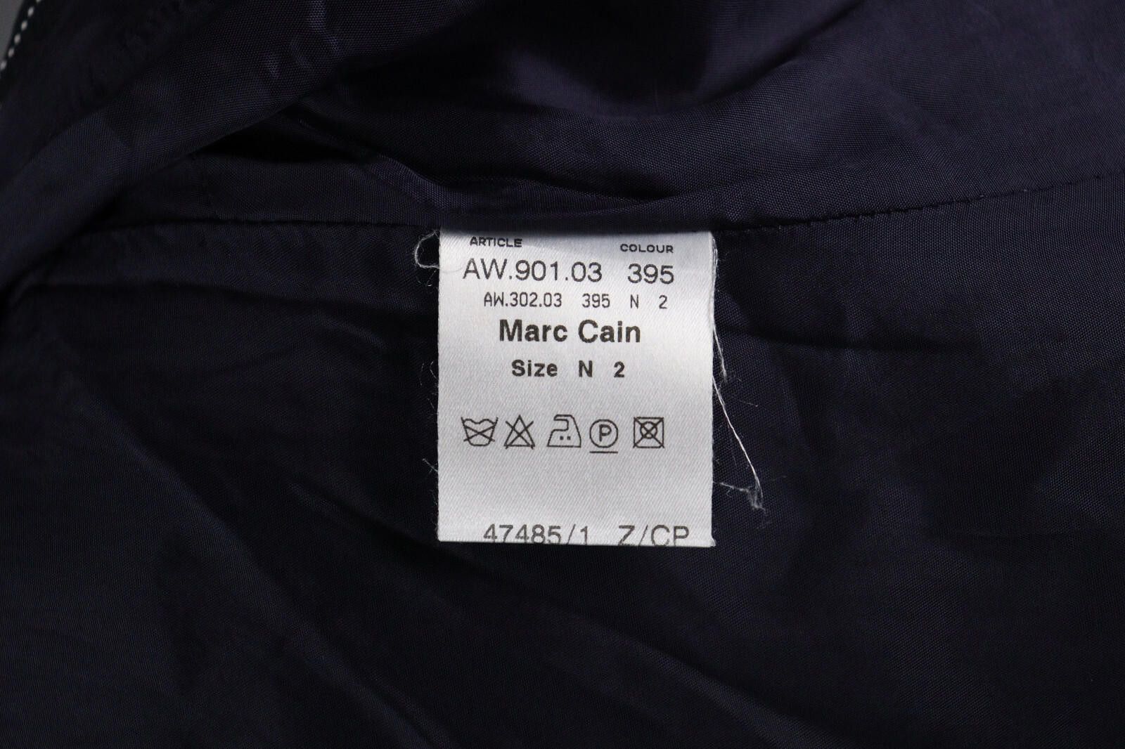 Designer Ladies Marc Cain Gray Wool Classic Blazer Jacket Size 2 Size XS / US 0-2 / IT 36-38 - 11 Thumbnail