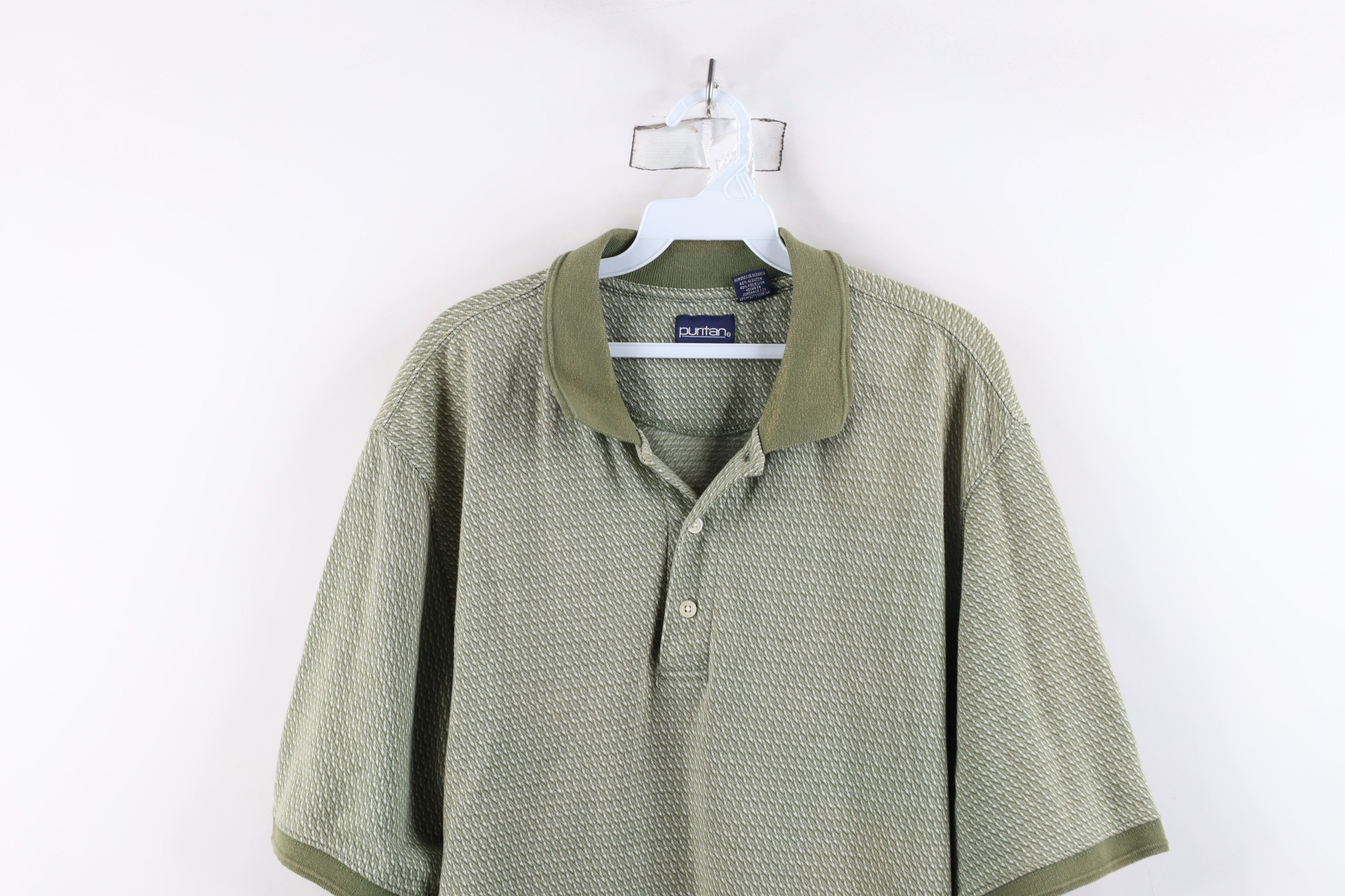 Vintage Vintage 90s Streetwear Knit Collared Golf Polo Shirt Green Size US XL / EU 56 / 4 - 2 Thumbnail