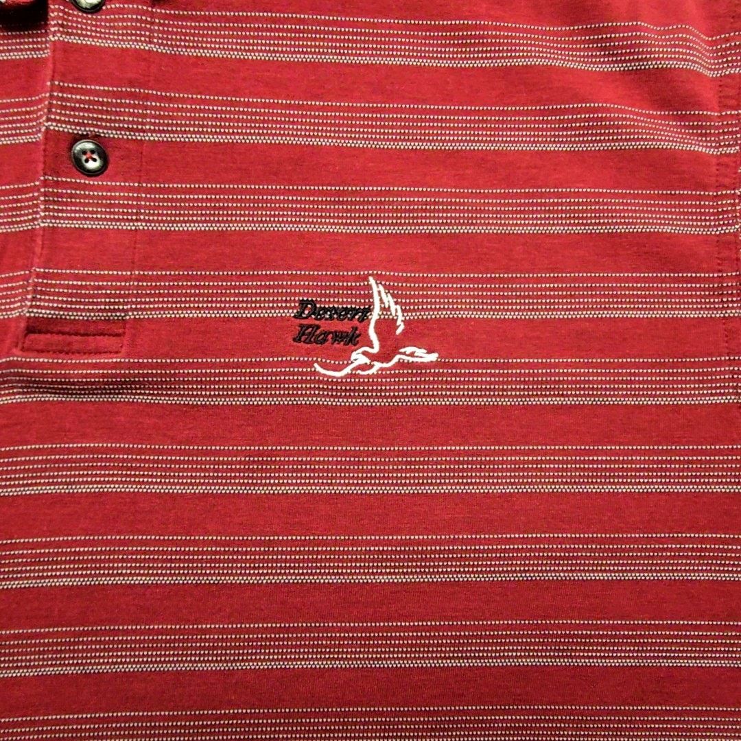 Ashworth Ashworth Desert Hawk Polo Shirt Striped Red Mens L Golf Top Size US L / EU 52-54 / 3 - 2 Thumbnail
