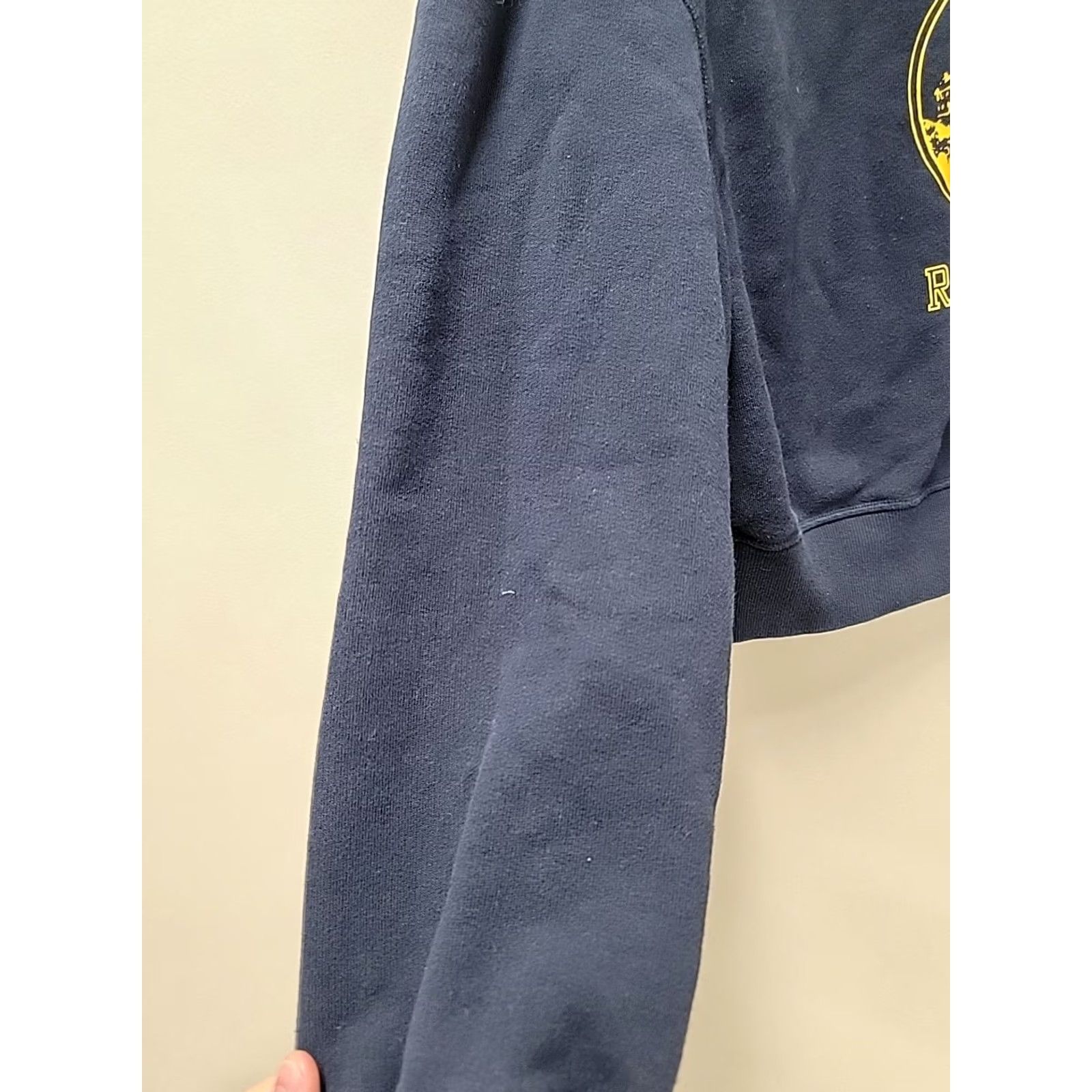 Rag & Bone rag & bone Sweatshirt Pullover Crew Neck Long Sleeve Blue M Womens Crop Graphic Embroidered Activewear Size M / US 6-8 / IT 42-44 - 3 Thumbnail