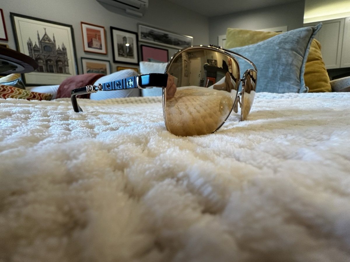 Chrome Hearts Chrome Hearts Jackaddict Sunglasses 24k Gold/Wood Size ONE SIZE - 11 Thumbnail