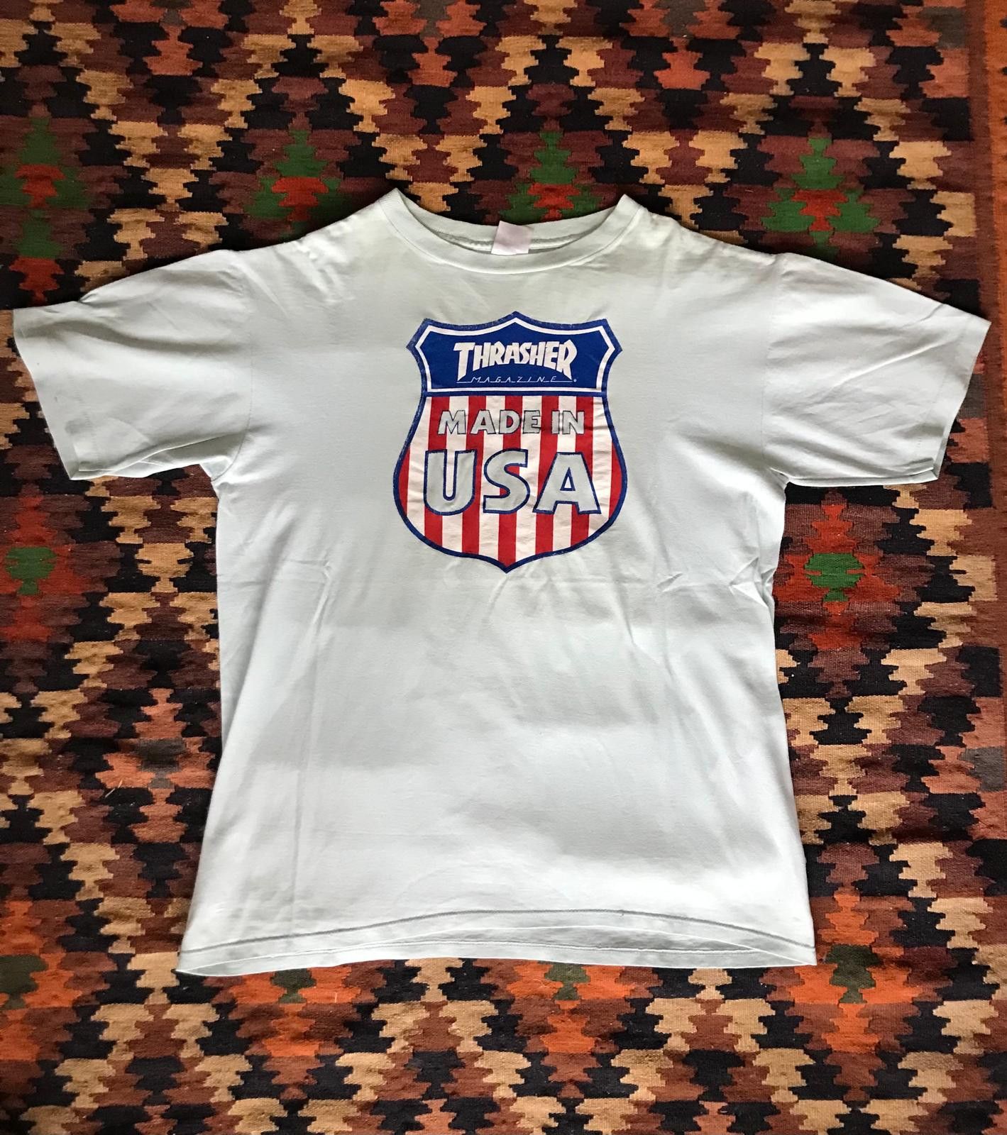Thrasher RARE Vtg Orig THRASHER "Made in USA" Tshirt w/Tag Size US XL / EU 56 / 4 - 1 Thumbnail