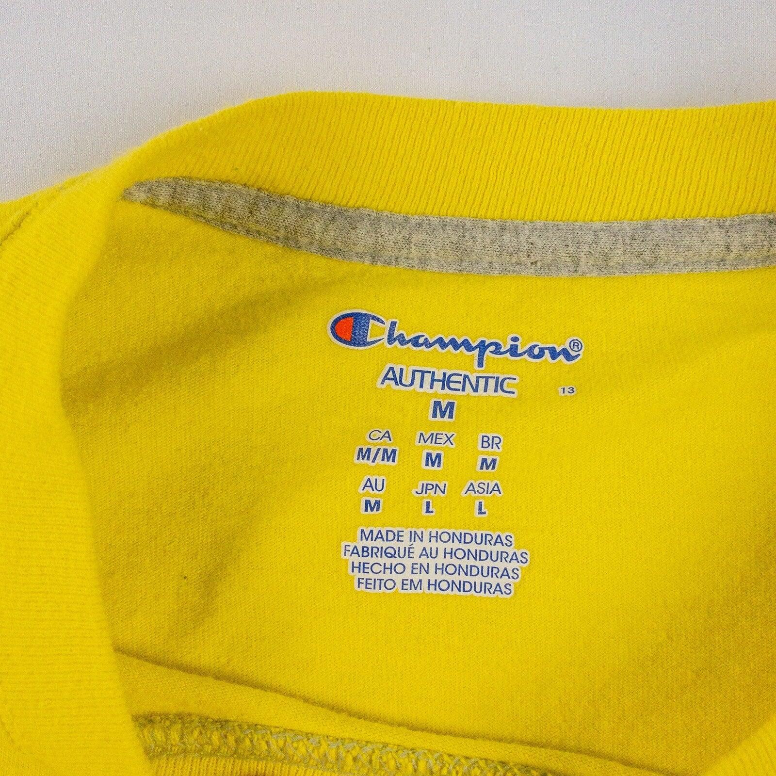 Champion Champion Vintage Yellow Tee Shirt Mens Small Womens Medium Size US M / EU 48-50 / 2 - 11 Thumbnail