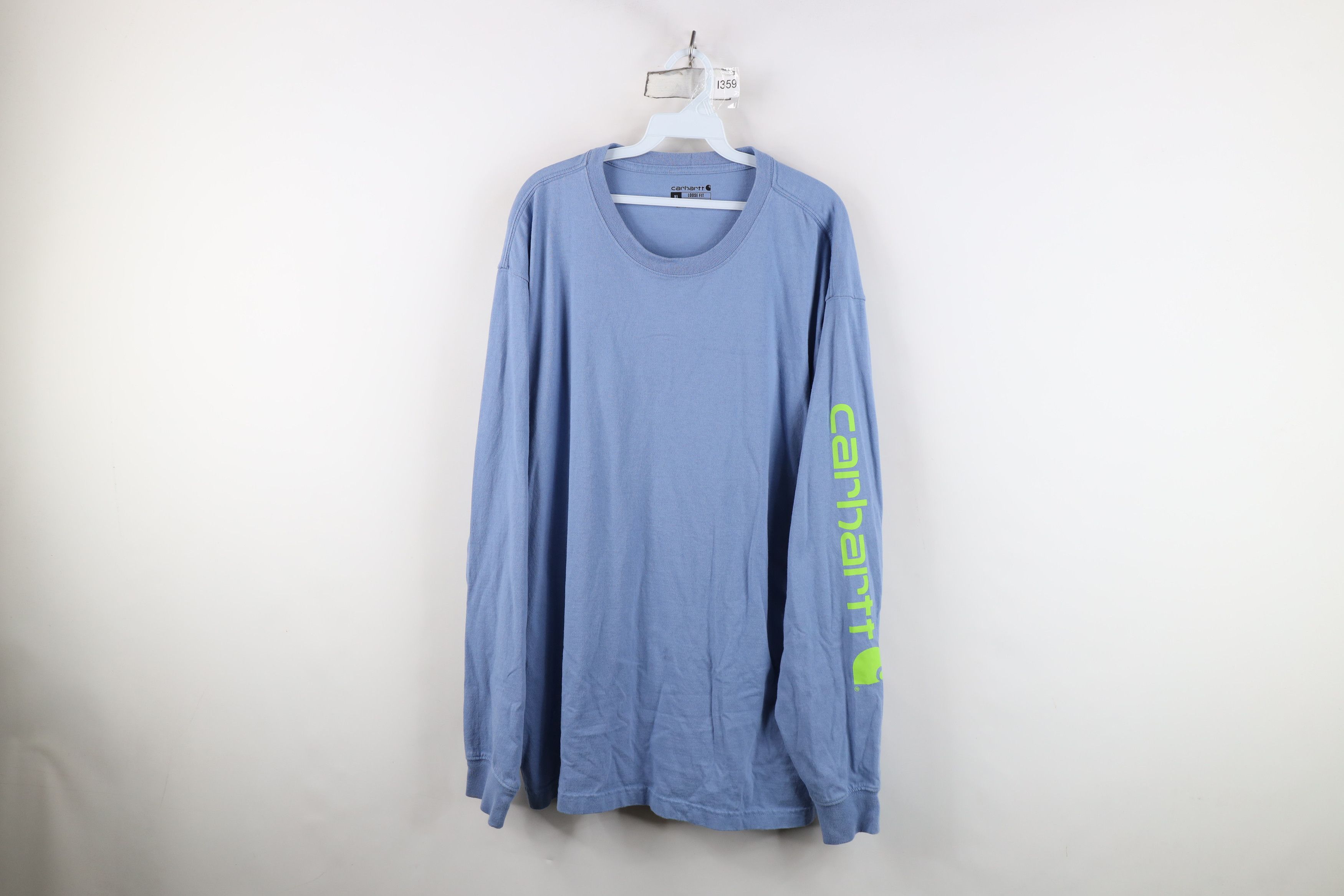 Carhartt Vintage Y2K Carhartt Spell Long Sleeve T-Shirt Blue Cotton Size US XXL / EU 58 / 5 - 1 Thumbnail