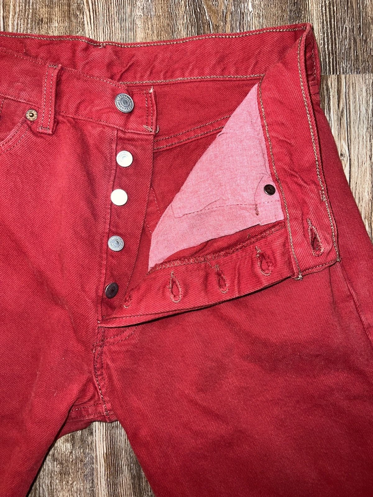 Levi's Red 501 Levi’s (Button Fly) Size US 30 / EU 46 - 3 Thumbnail