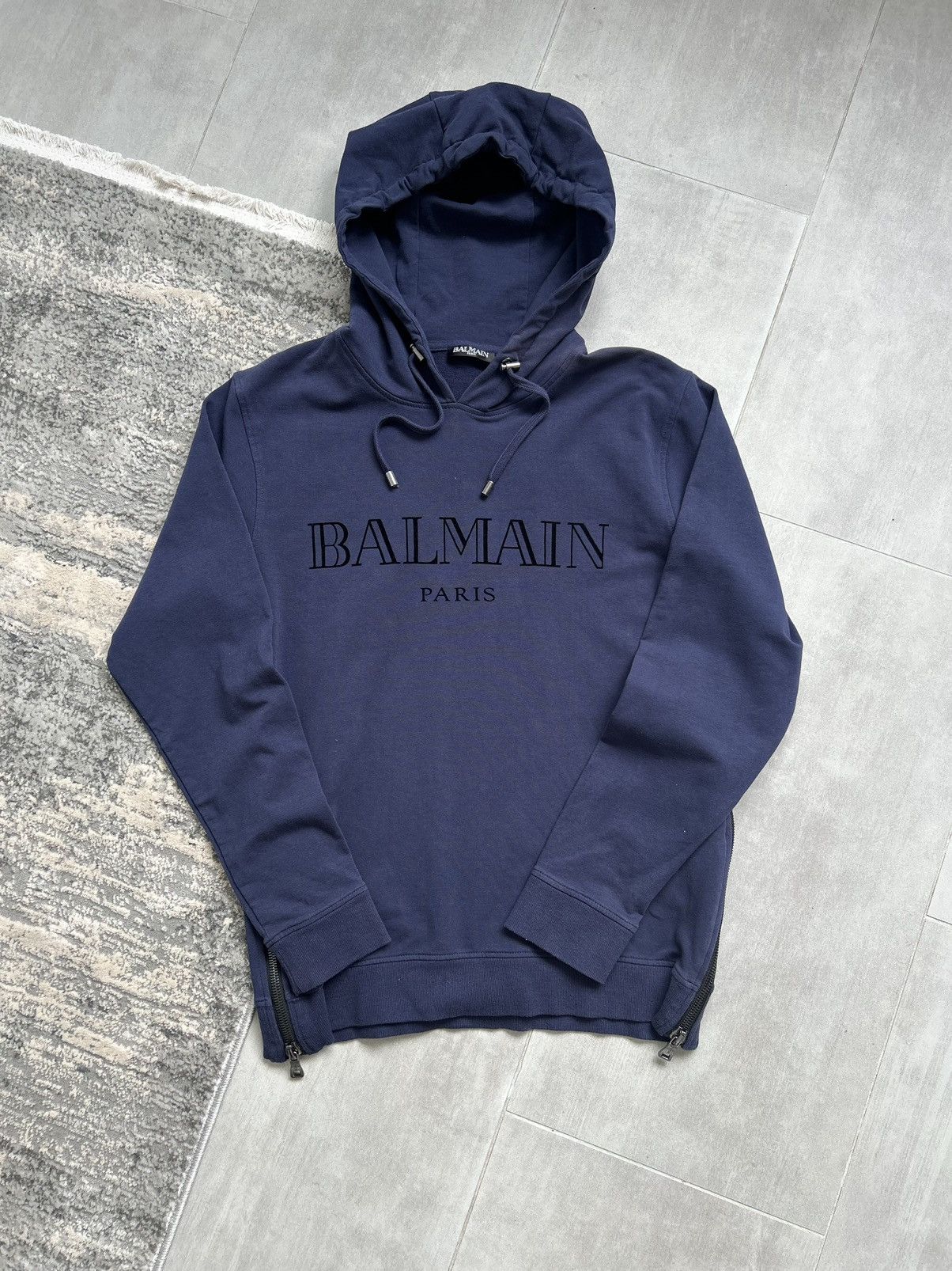 Balmain Balmain Paris Big Logo Hoodie Side Zip Size M Size US M / EU 48-50 / 2 - 4 Thumbnail