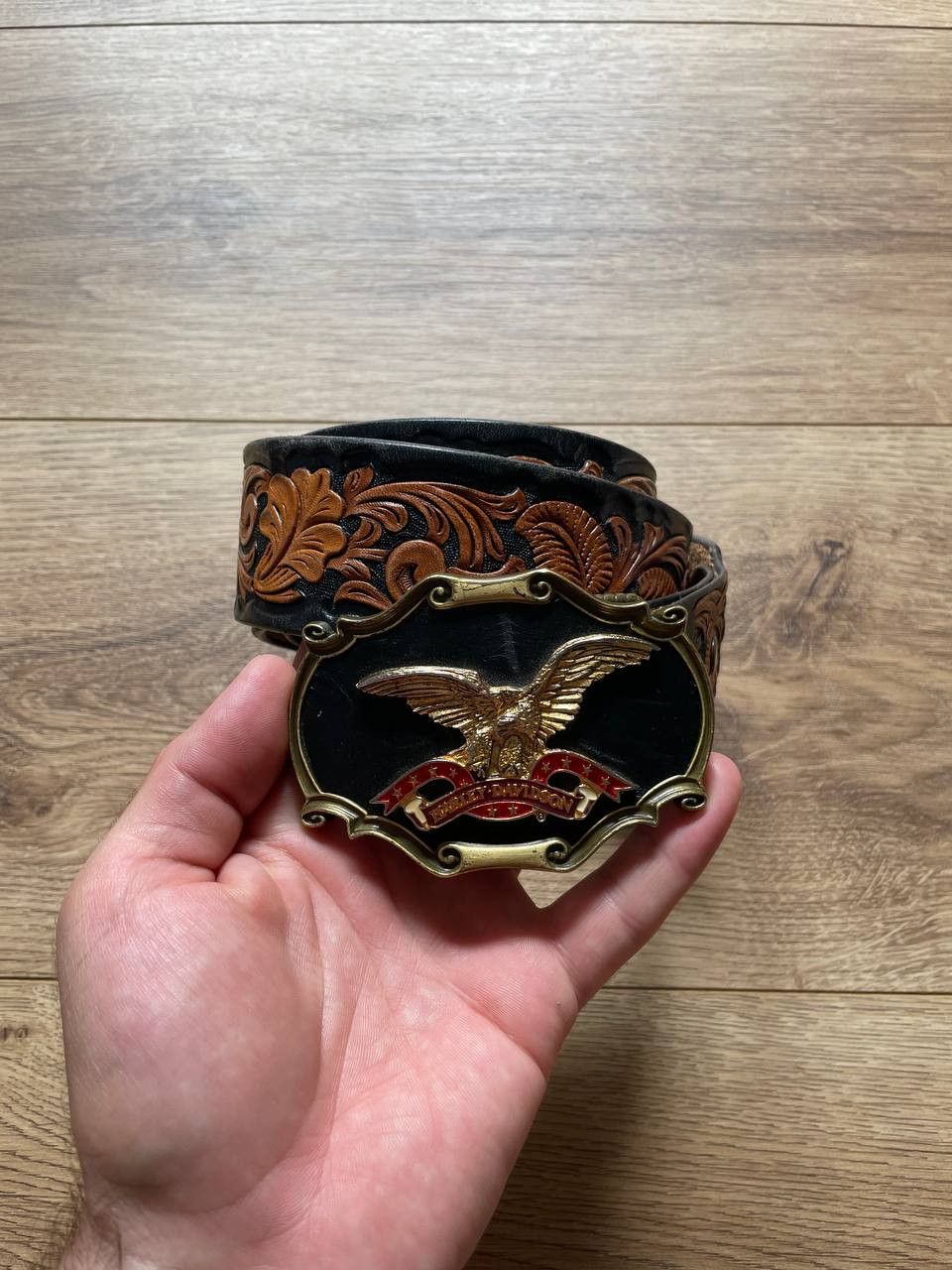 Harley Davidson harley davidson rain tree 1978 leather belt vintage Size ONE SIZE - 1 Thumbnail