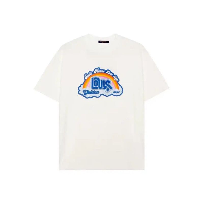 Louis Vuitton Louis Vuitton Women's White T-shirt, Size L 0089 Size L / US 10 / IT 46 - 1 Thumbnail