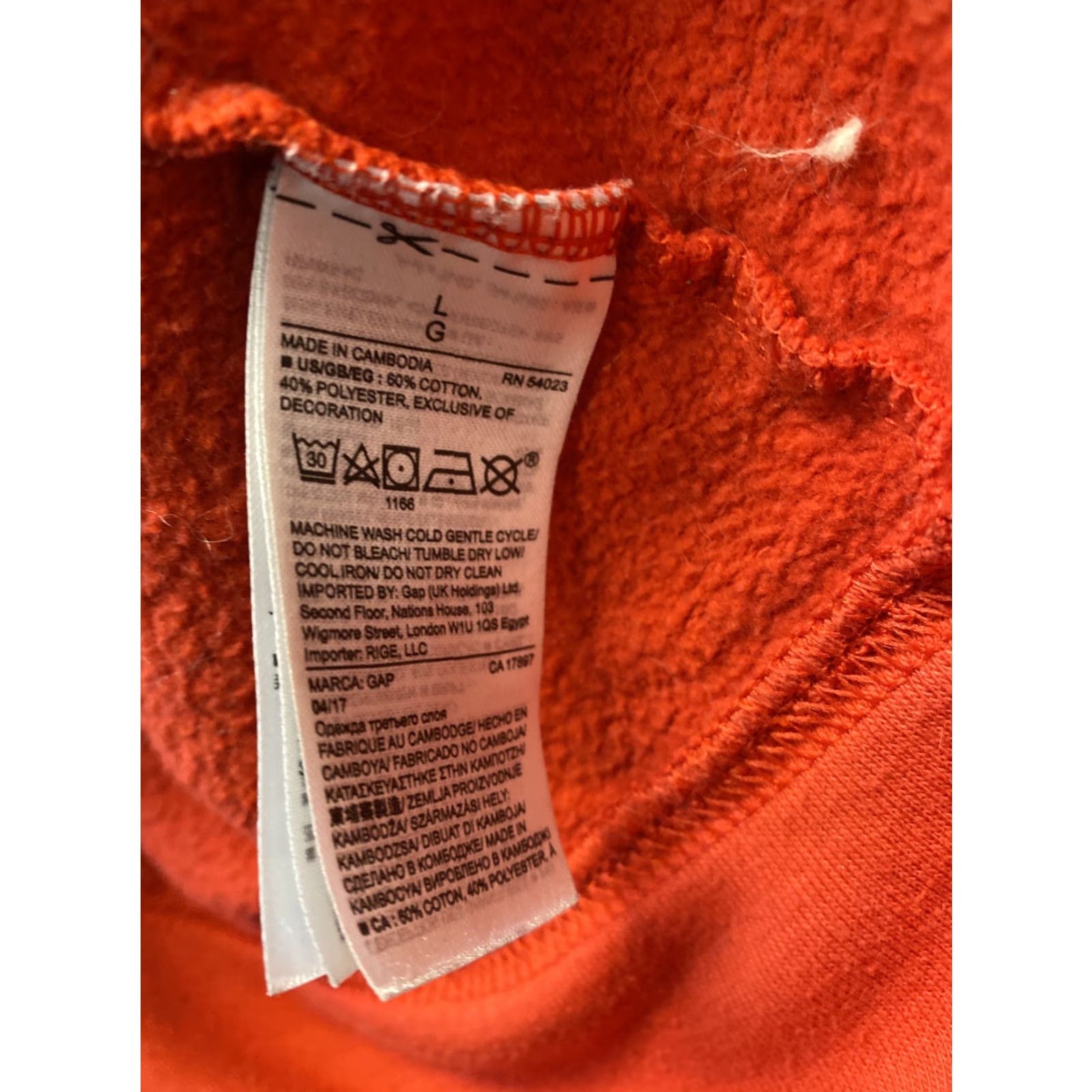 Gap VINTAGE Gap Hoodie Womens Large Red Spell Out Logo Full Zip Sweatshirt 90s Y2K Casual Outerwear Size L / US 10 / IT 46 - 6 Thumbnail