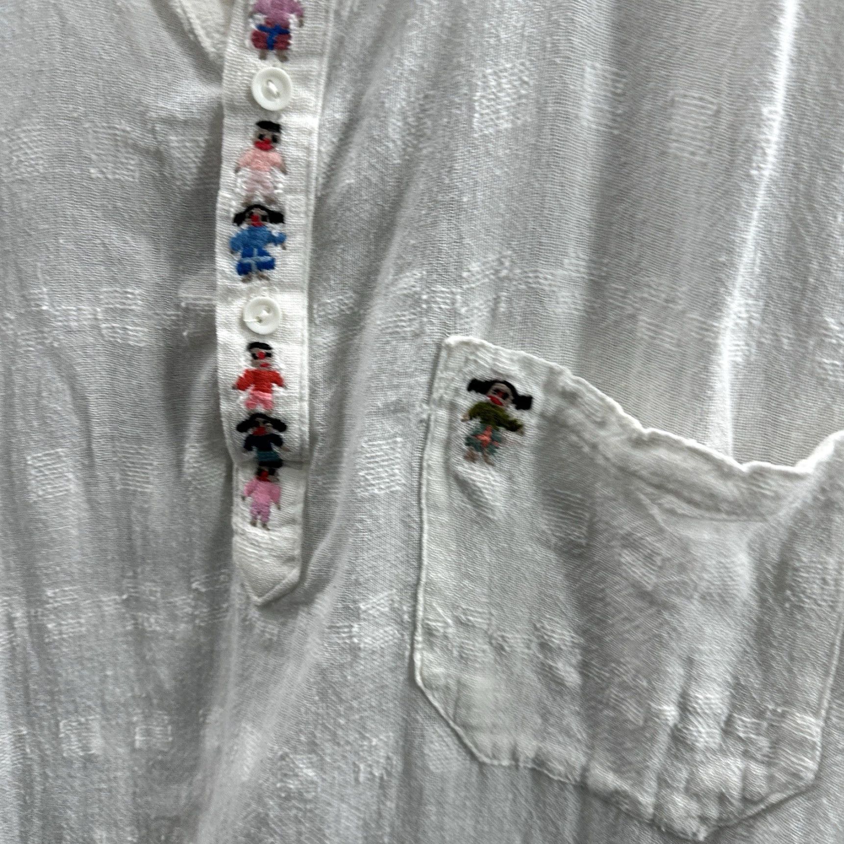 Vintage VINTAGE Popol Vuh Shirt Womens XL Embroidered Guatemalan Ethnic Handmade Tunic Blouse White Women's XL Embroidered 90s Bohemian Style Size XL / US 12-14 / IT 48-50 - 6 Thumbnail