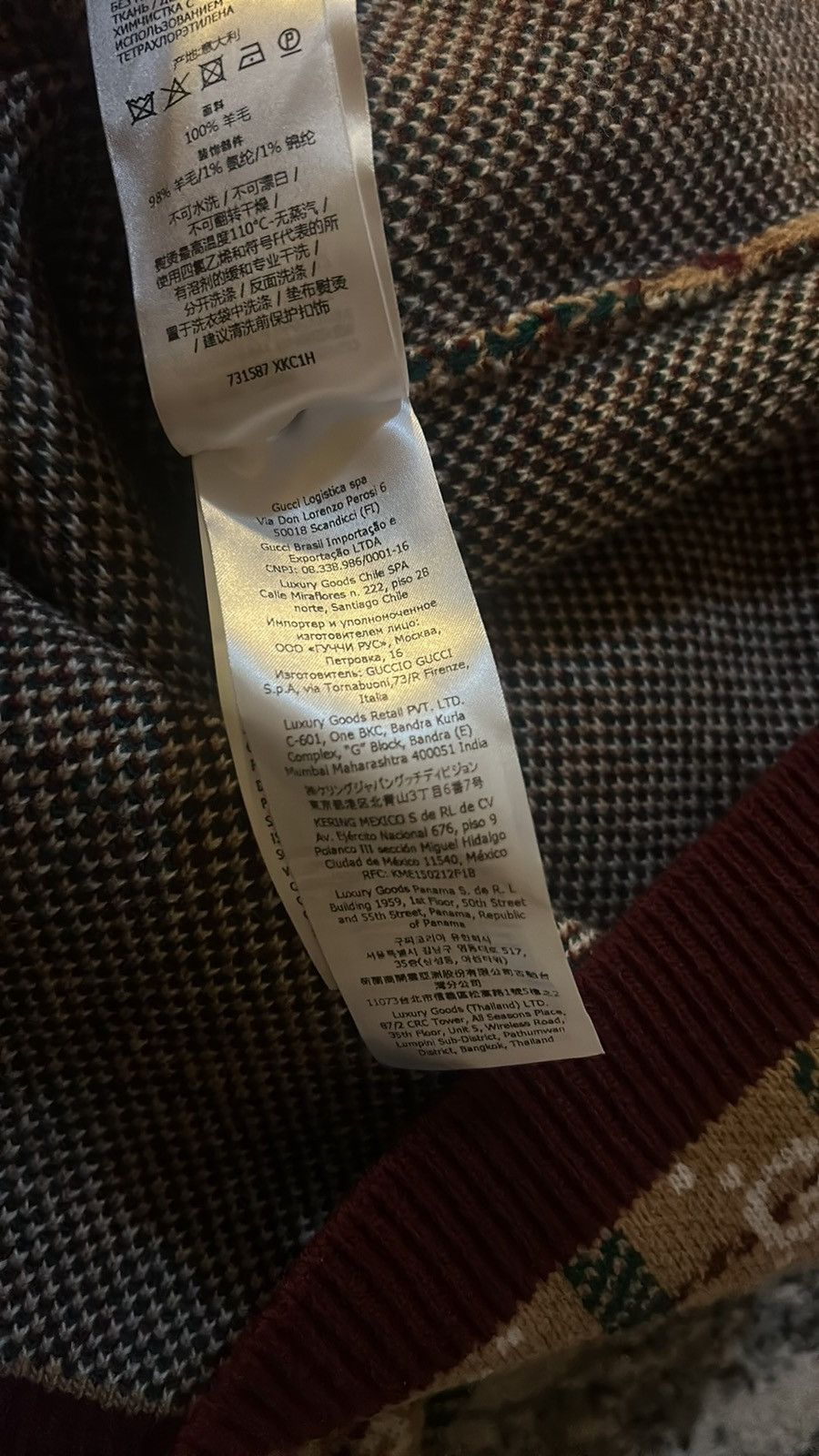 Gucci Gucci Monogram Checked Wool Intarsia Dress size XXL Size XXL / US 16-18 / IT 52-54 - 11 Thumbnail