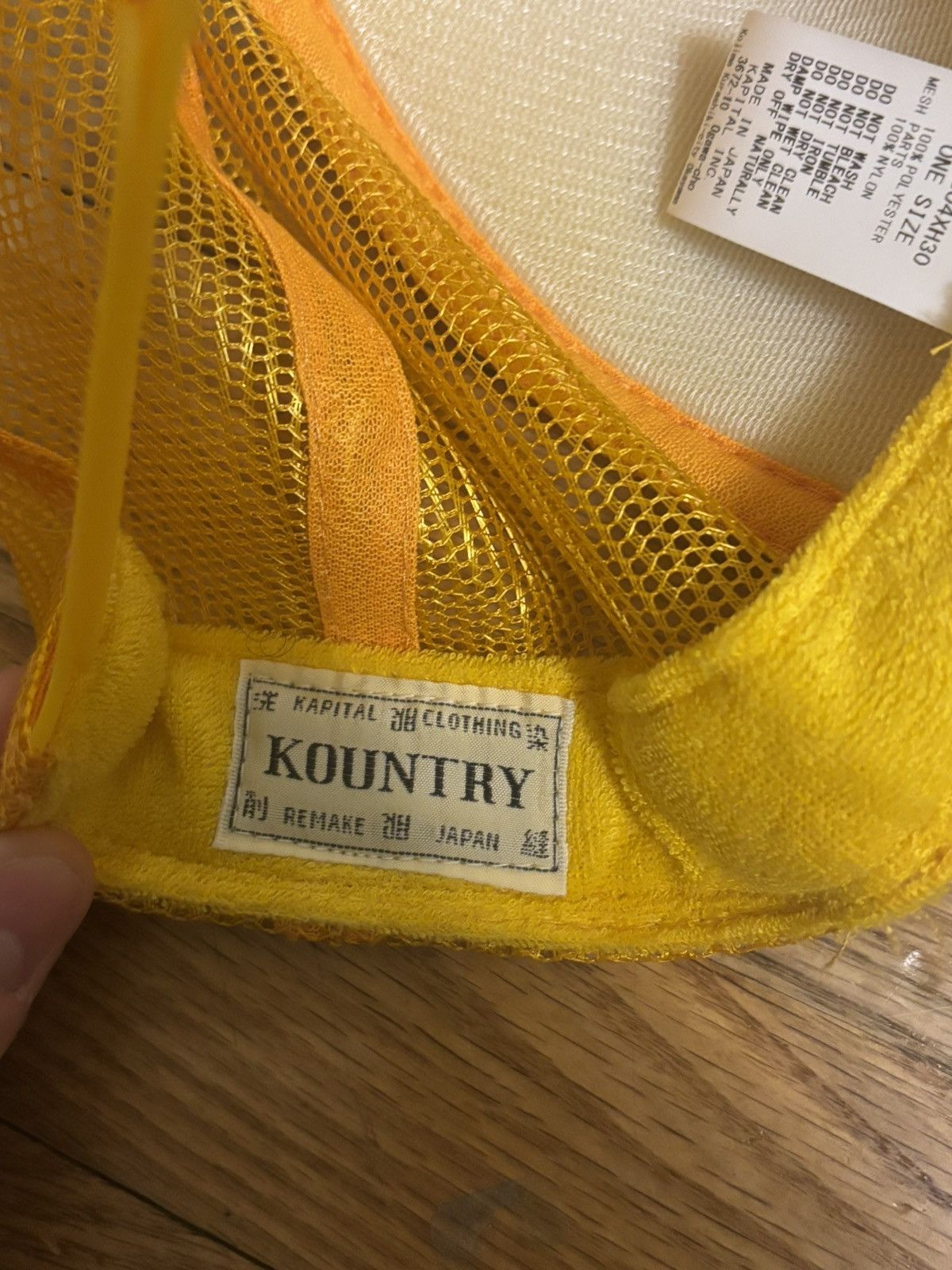 Kapital Kountry kapital kountry Dirty Shrink truck cap hat trucker gold red Size ONE SIZE - 3 Thumbnail