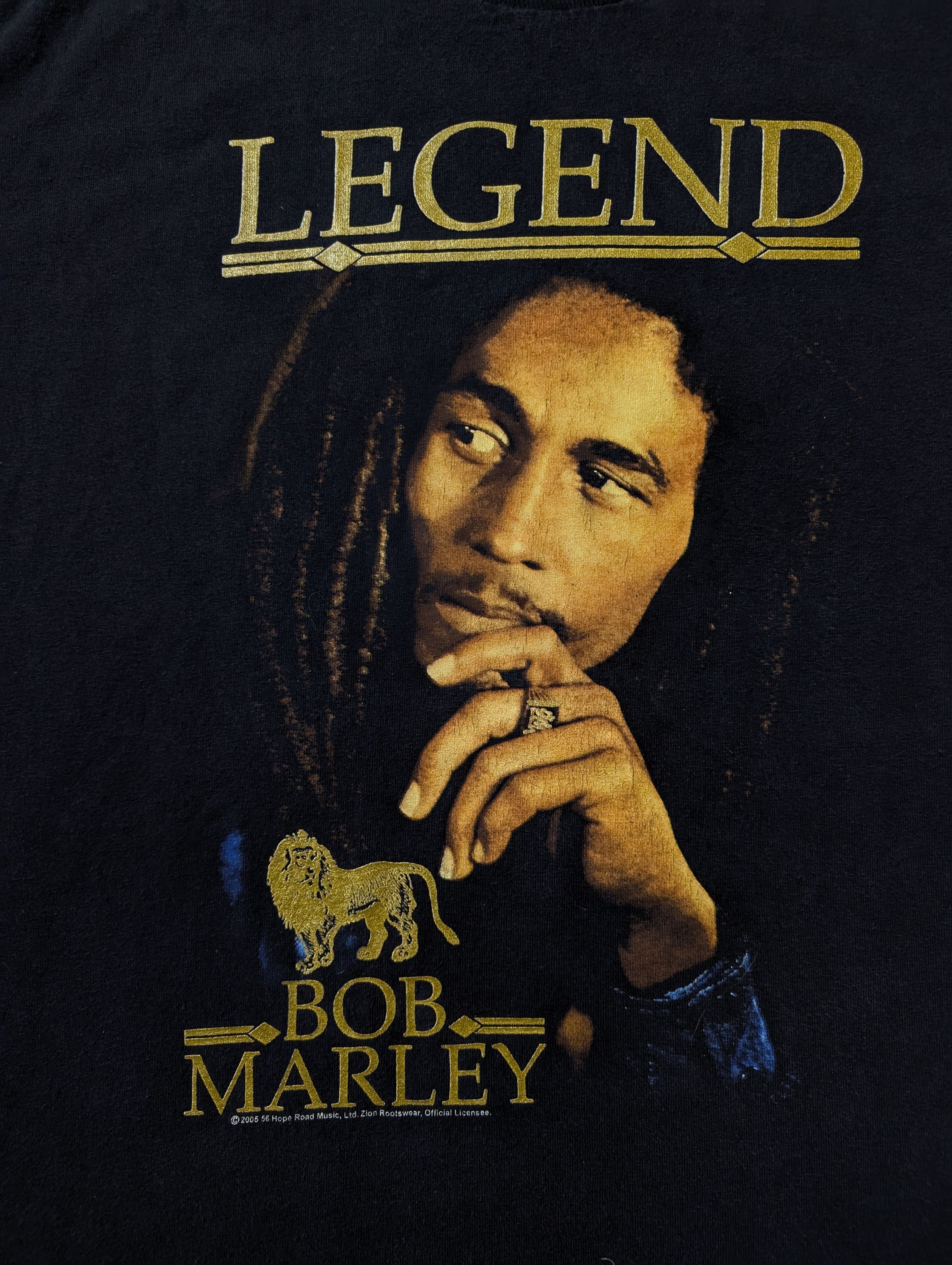 Bob Marley × Vintage × Zion Rootswear Vintage 2005 zion rootswear Bob Marley Legend t-shirt Size US L / EU 52-54 / 3 - 2 Thumbnail