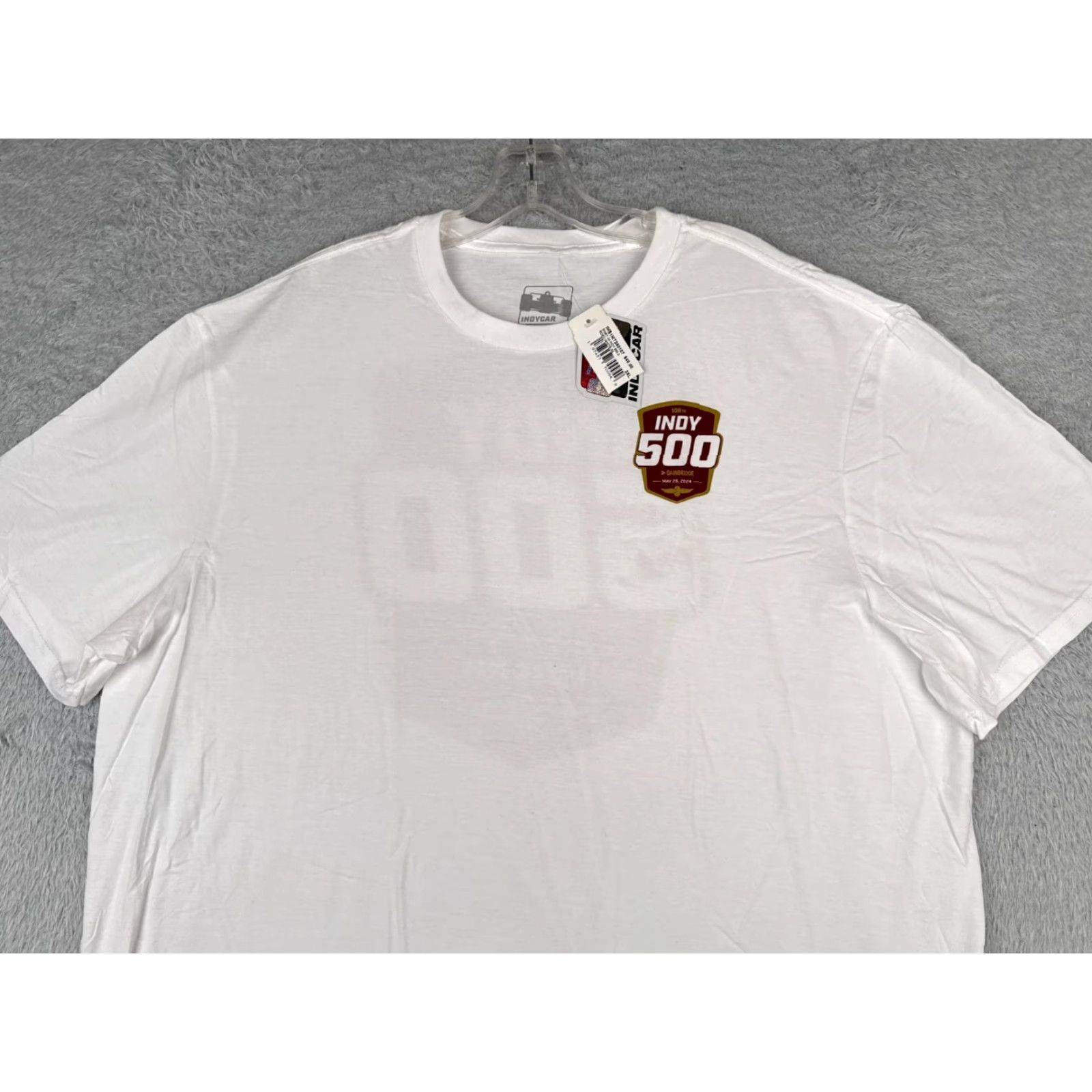 Vintage Indycar Shirt Adult 3XL White 2024 Indy 500 Gainbridge 108th 100% Cotton Logo Jersey Crew Neck Short Sleeve Men T-Shirt Legends Global Merchandise Size US XXL / EU 58 / 5 - 4 Thumbnail
