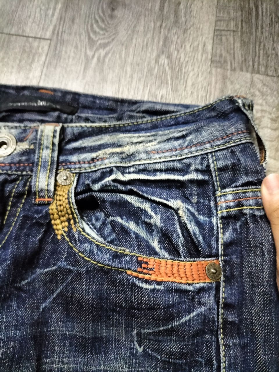 If Six Was Nine FLARE LOLITA Rare Faded distressed Jeans Size 28" / US 6 / IT 42 - 4 Thumbnail