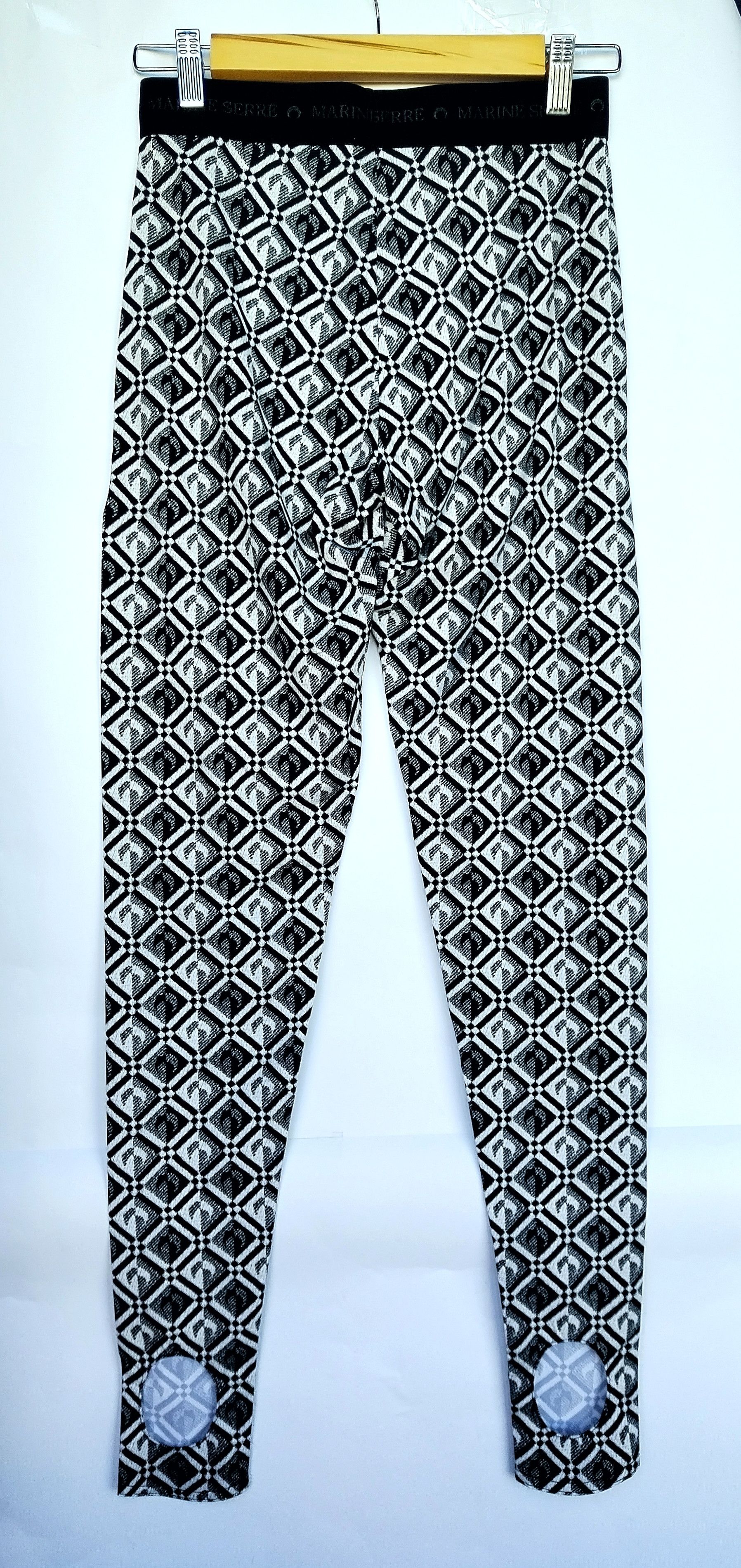 Marine Serre Crescent moon diamond jacquard print leggings Size 28" / US 6 / IT 42 - 13 Thumbnail