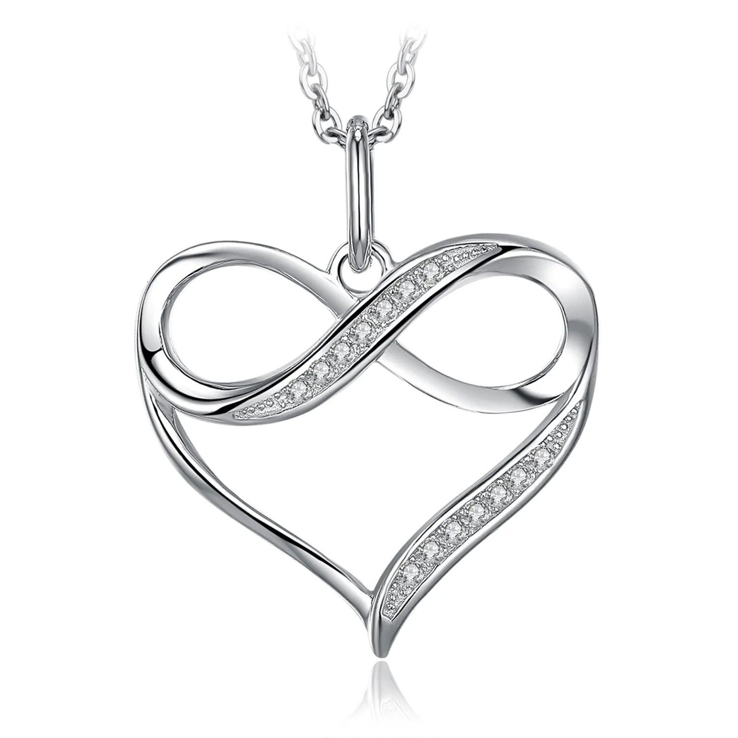 Other Infinity Heart Necklace for Women Love Pendant Gift Jewelry Size ONE SIZE - 1 Thumbnail