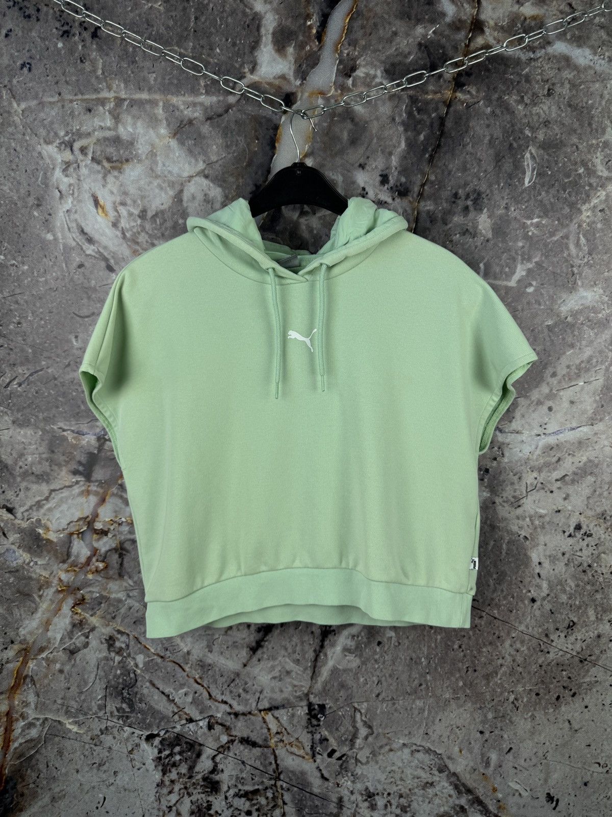 Puma Women’s Puma Crop Short Hoodie Short Sleeveless Size XL Size XL / US 12-14 / IT 48-50 - 1 Thumbnail