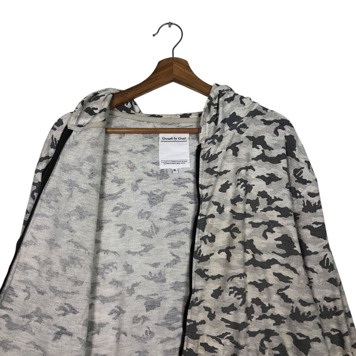 Japanese Brand 📌Growth By Grails Hoodie Zipper Full Print Issey Miyake Size US L / EU 52-54 / 3 - 14 Thumbnail
