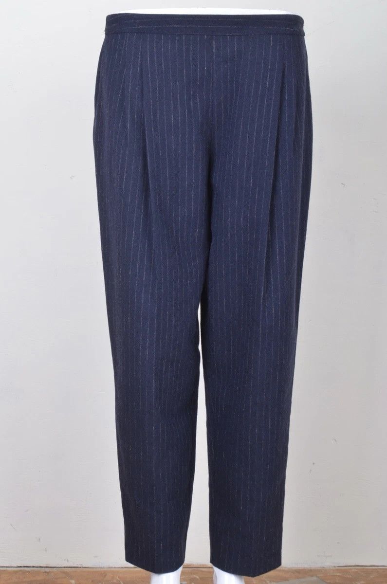 Maison Margiela MAİSON MARTİN MARGİELA WOOL CROPPED STRİPED PANTS TROUSERS Size 28" / US 6 / IT 42 - 6 Thumbnail