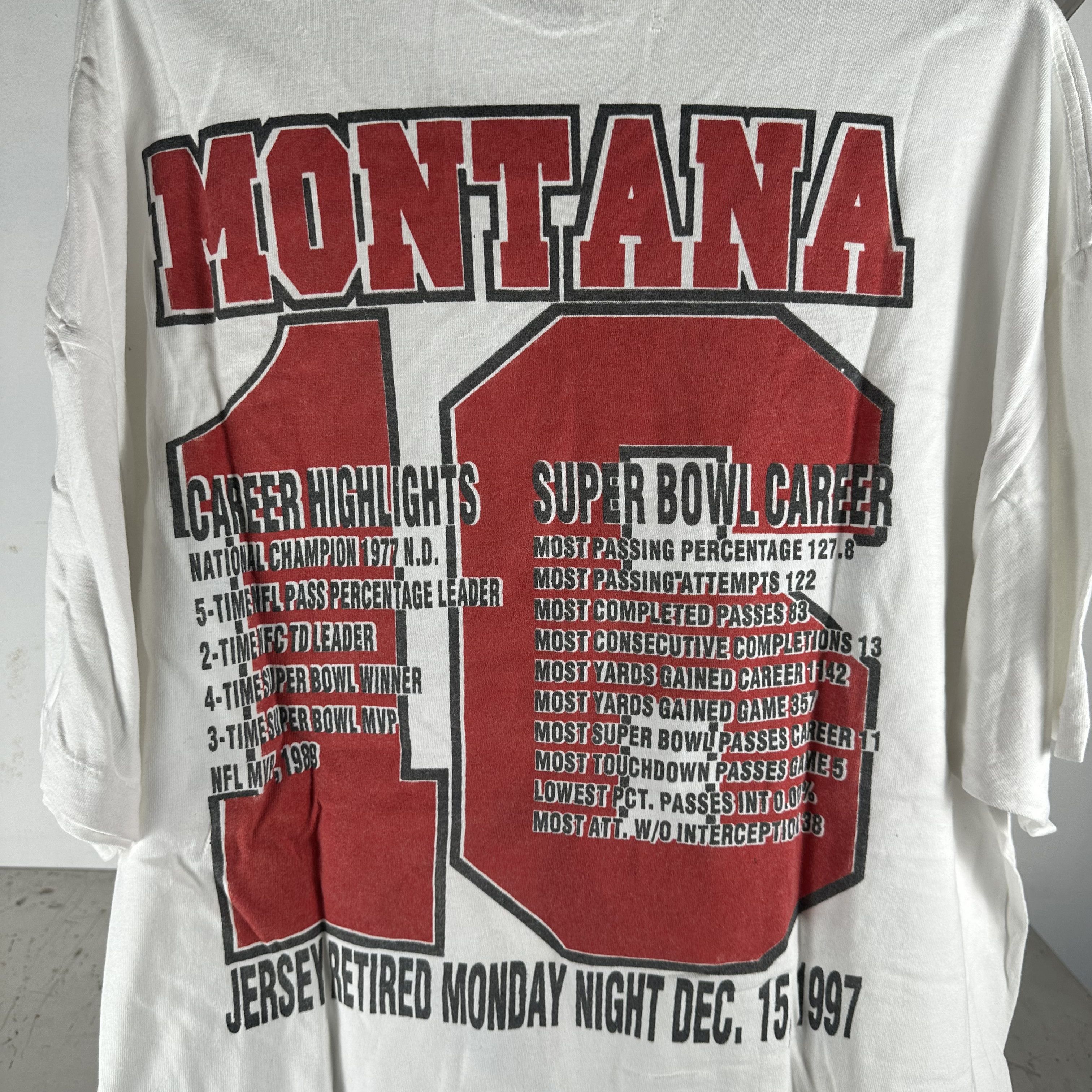 Vintage ​1997 Joe Montana 49ers The Making of a Champion NFL T-shirt Size US XXL / EU 58 / 5 - 4 Thumbnail