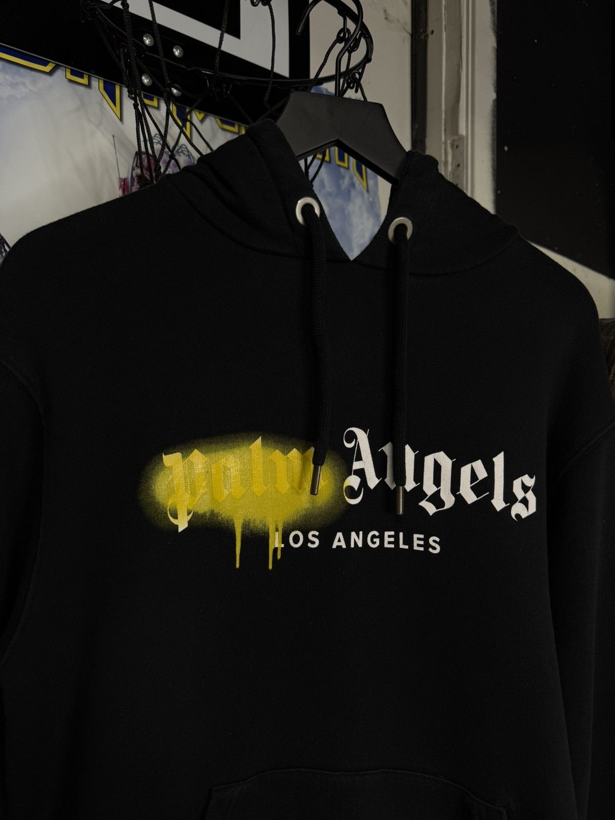 Palm Angels Palm Angels Spray Los Angeles Hoodie Black Sweater Large Size US L / EU 52-54 / 3 - 2 Thumbnail