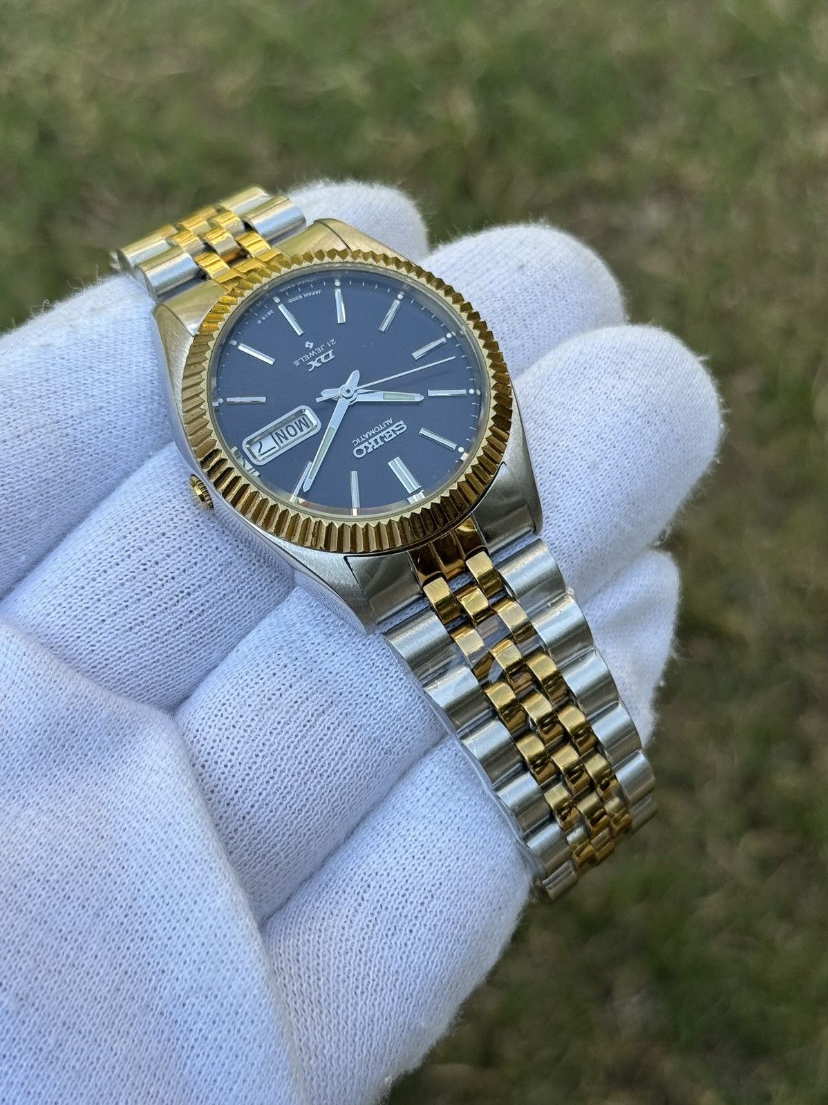 Seiko Seiko 5 DX Fluted Bezel Automatic 6309 Japanese mens Watch Size 36 - 13 Thumbnail