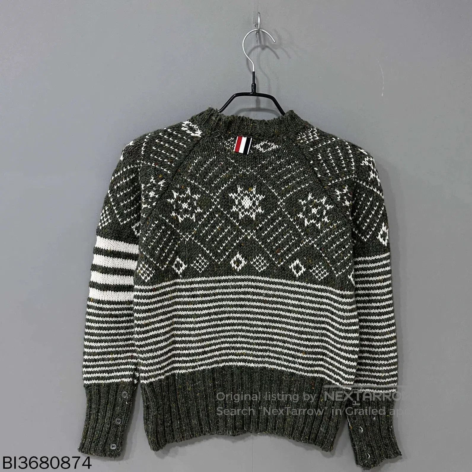 Thom Browne Dark Fair Isle Knit Sweater Thom Browne. Size US XS / EU 42 / 0 - 1 Thumbnail