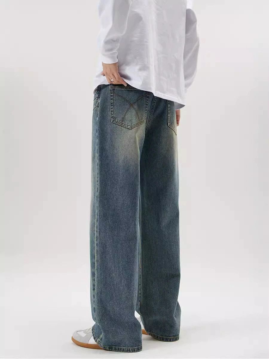 Vintage Men's American cleanfit washed whisker jeans Size US 32 / EU 48 - 3 Thumbnail