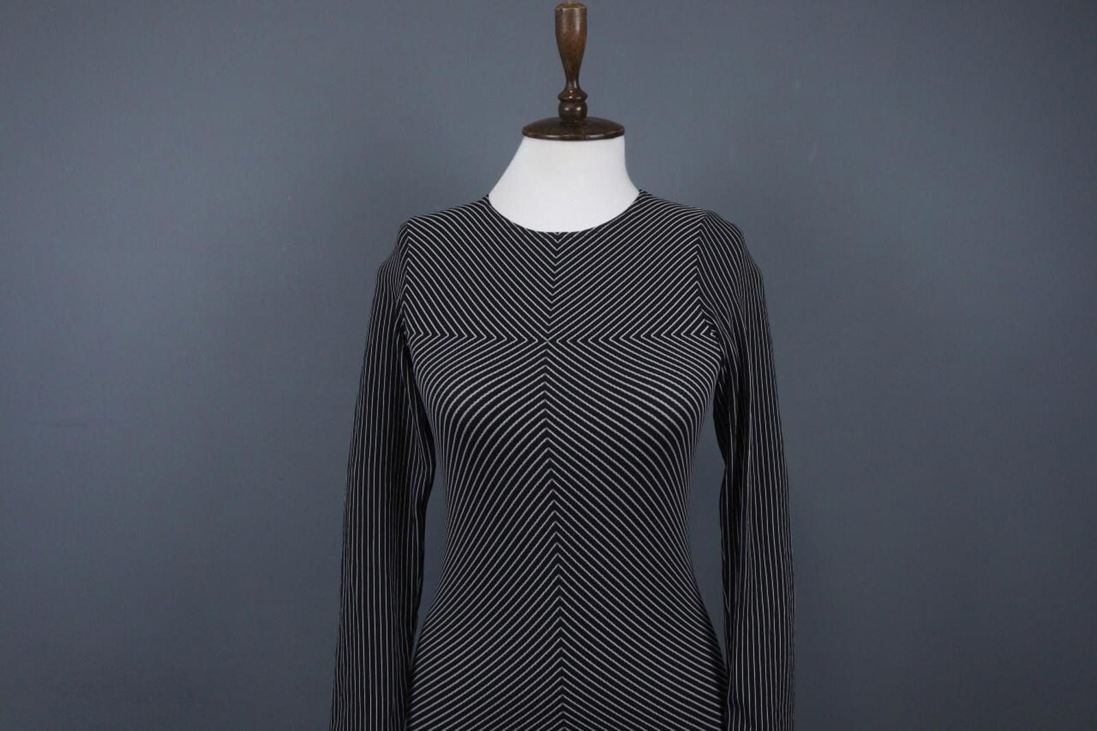 The Unbranded Brand Bodysuit Black Striped Nylon Tummy Control Size S Size ONE SIZE - 2 Thumbnail