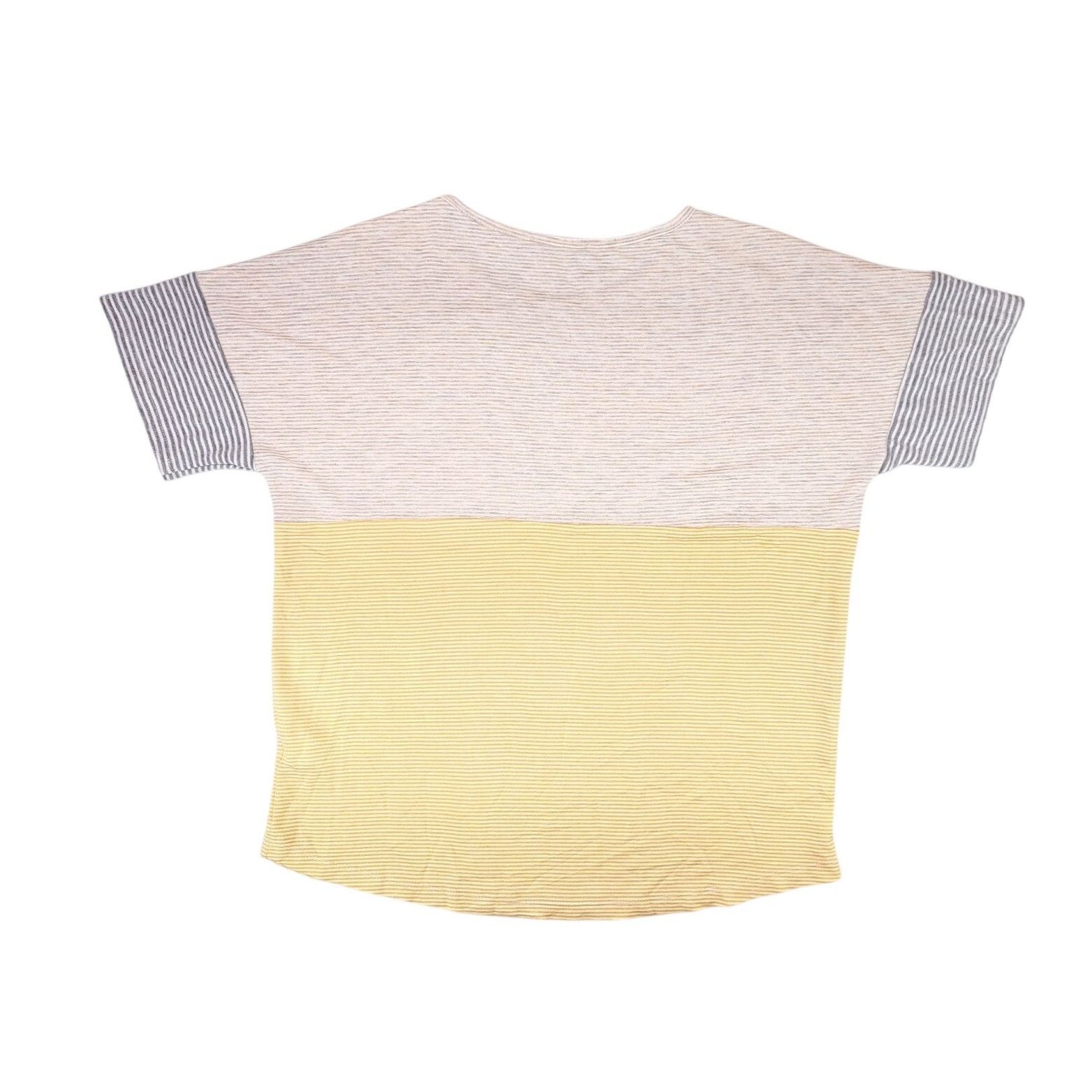 Other Pink Clover Women Colorblock Striped Short Sleeve Pocket Tee Size L / US 10 / IT 46 - 2 Thumbnail